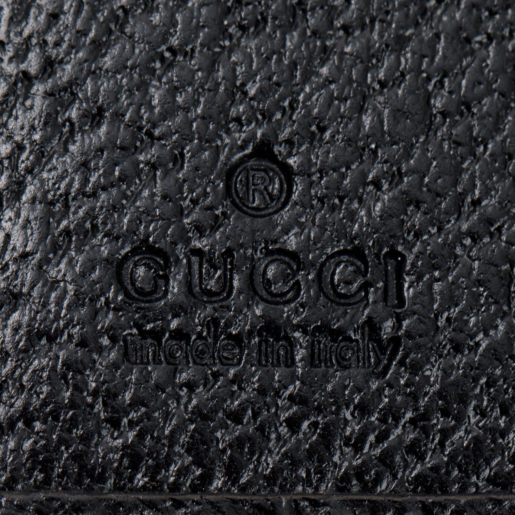 Gucci Black GG Canvas French Flap Wallet