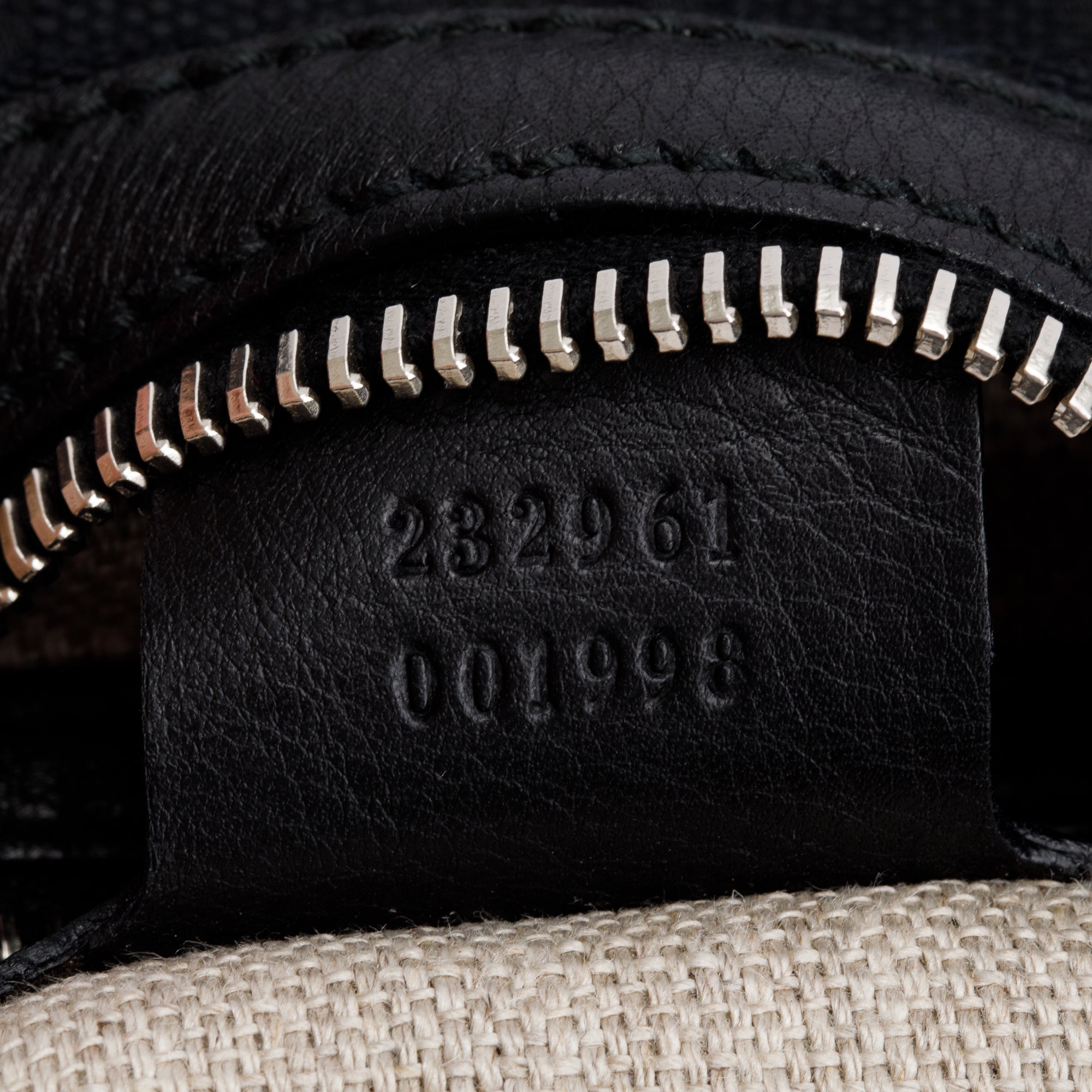 Gucci Black GG Canvas Leather Trim Medium Icon Bit Hobo w/ Strap