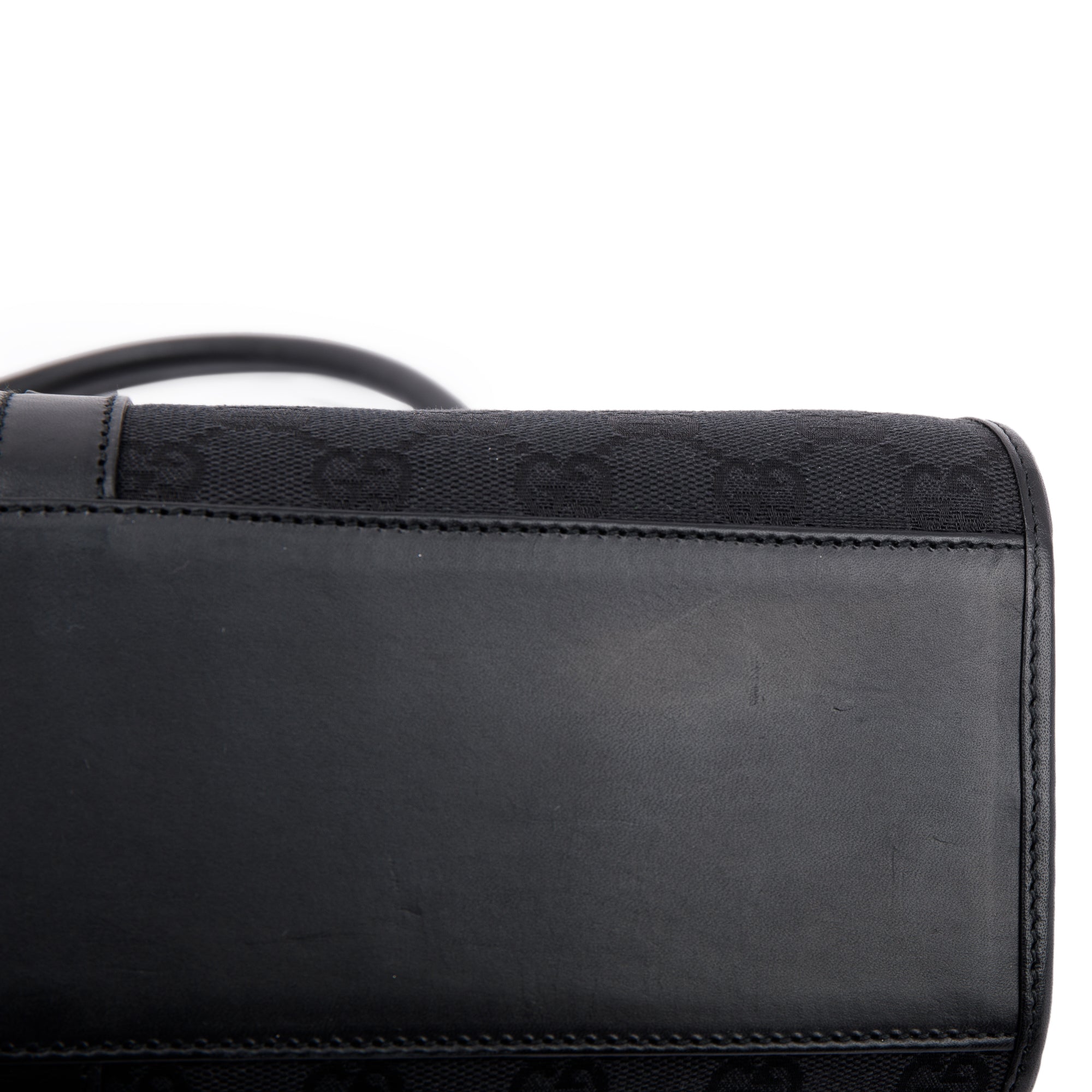 Gucci Black GG Canvas Medium Jackie Bardot Bag