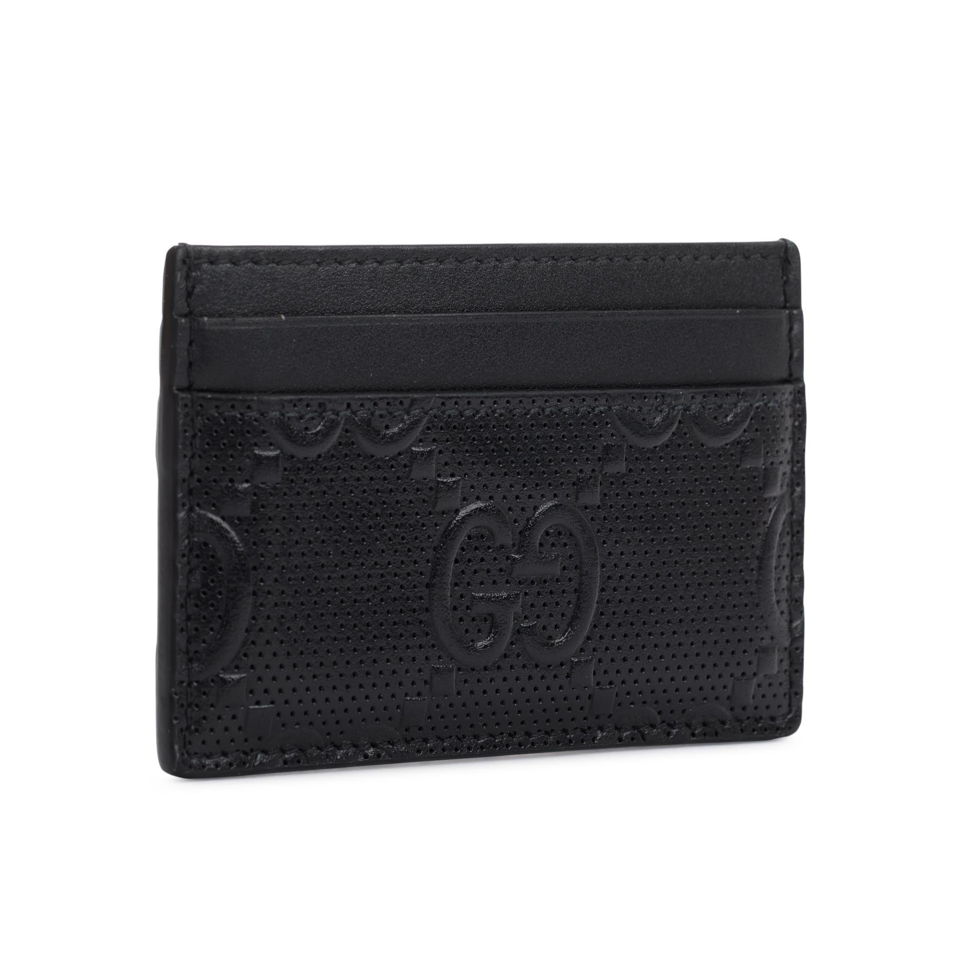Gucci Black GG Embossed Card Case