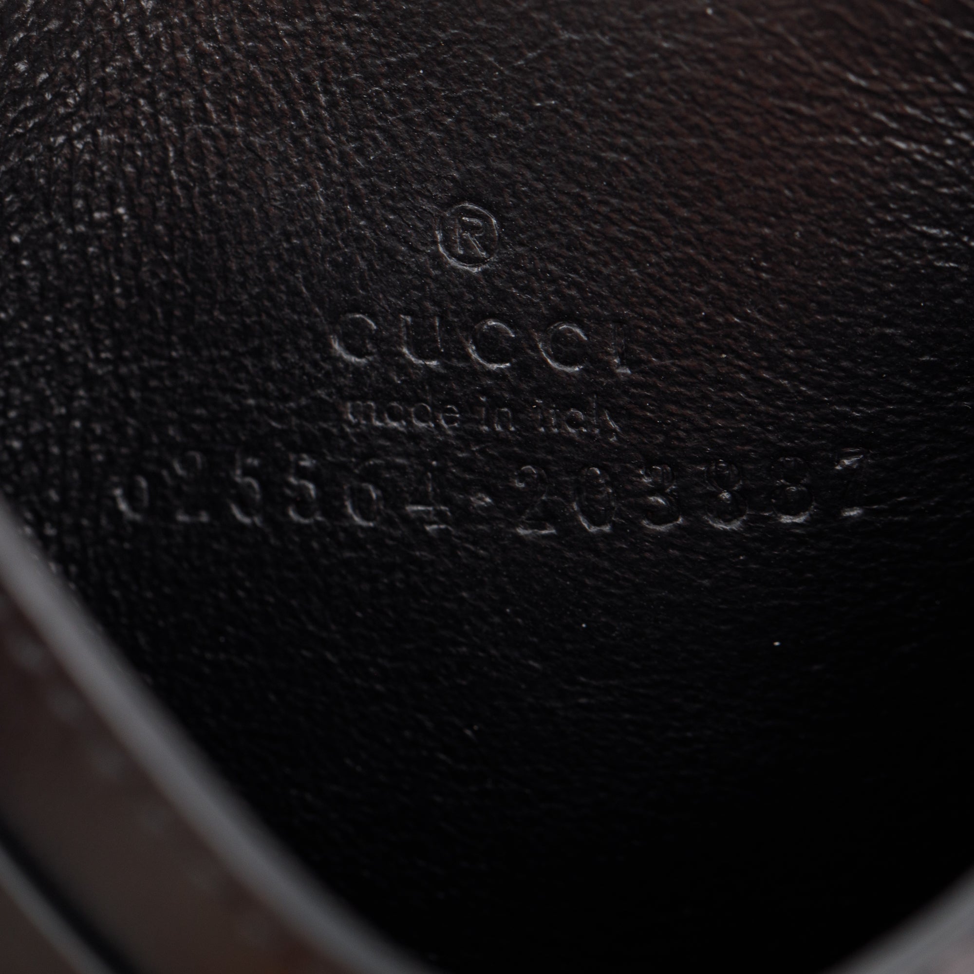 Gucci Black GG Embossed Leather Card Case