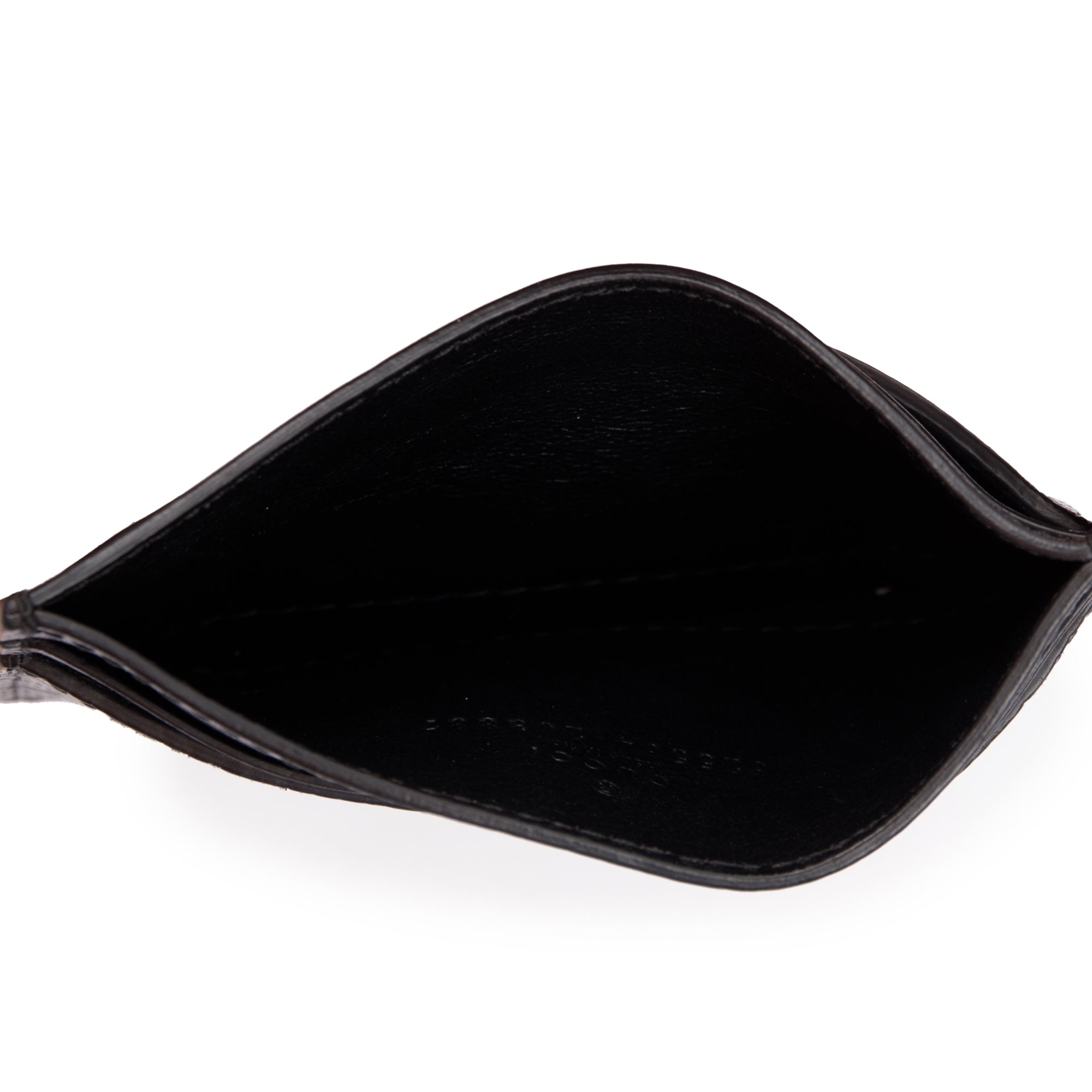 Gucci Black GG Embossed Leather Card Case