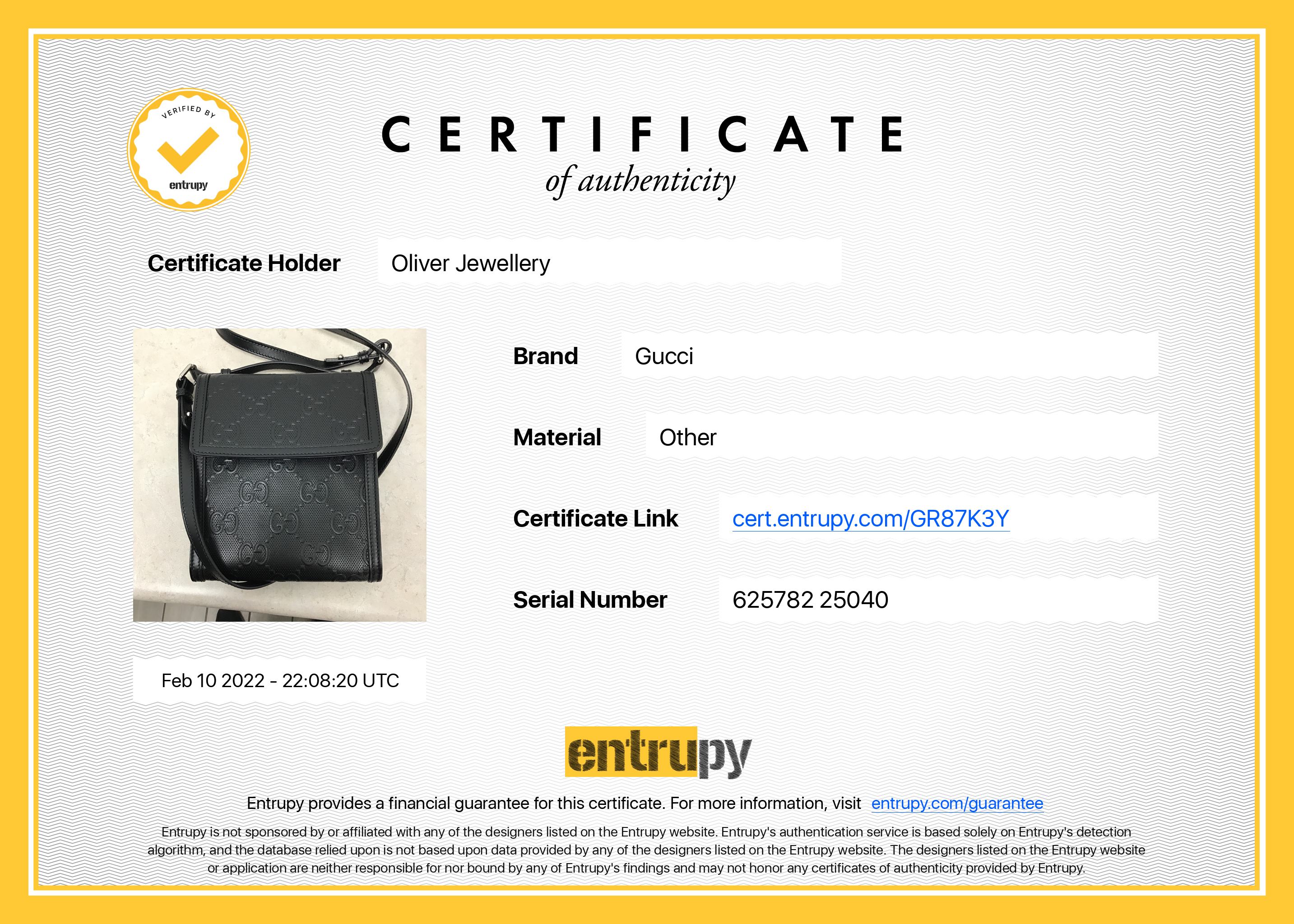 Gucci Black GG Embossed Messenger Bag w/ Box