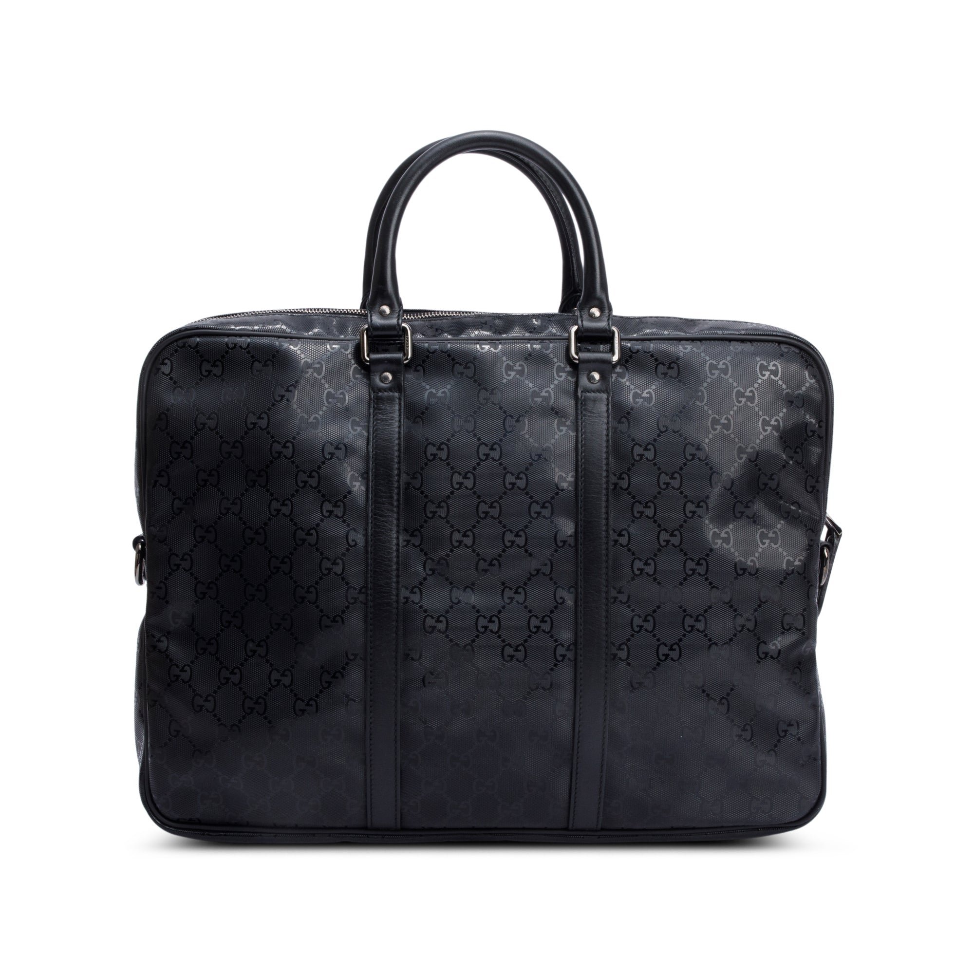 Gucci Black GG Imprime Briefcase