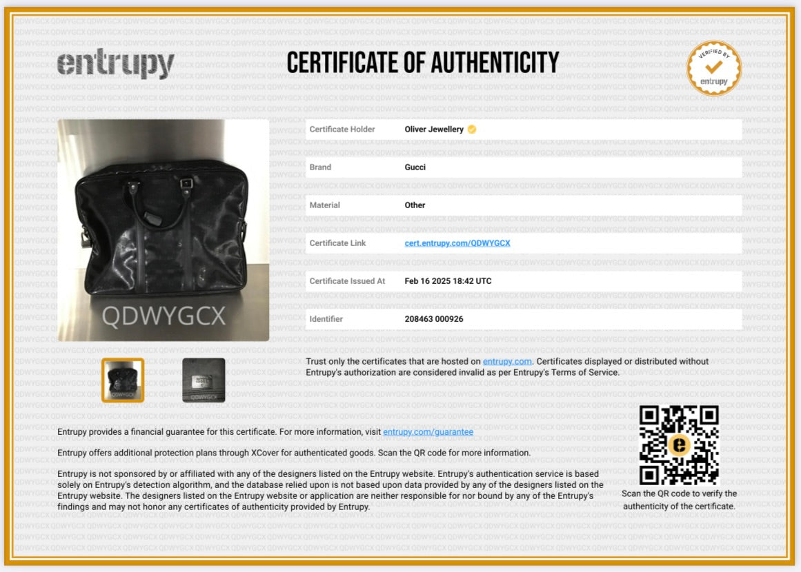 Gucci Black GG Imprime Briefcase