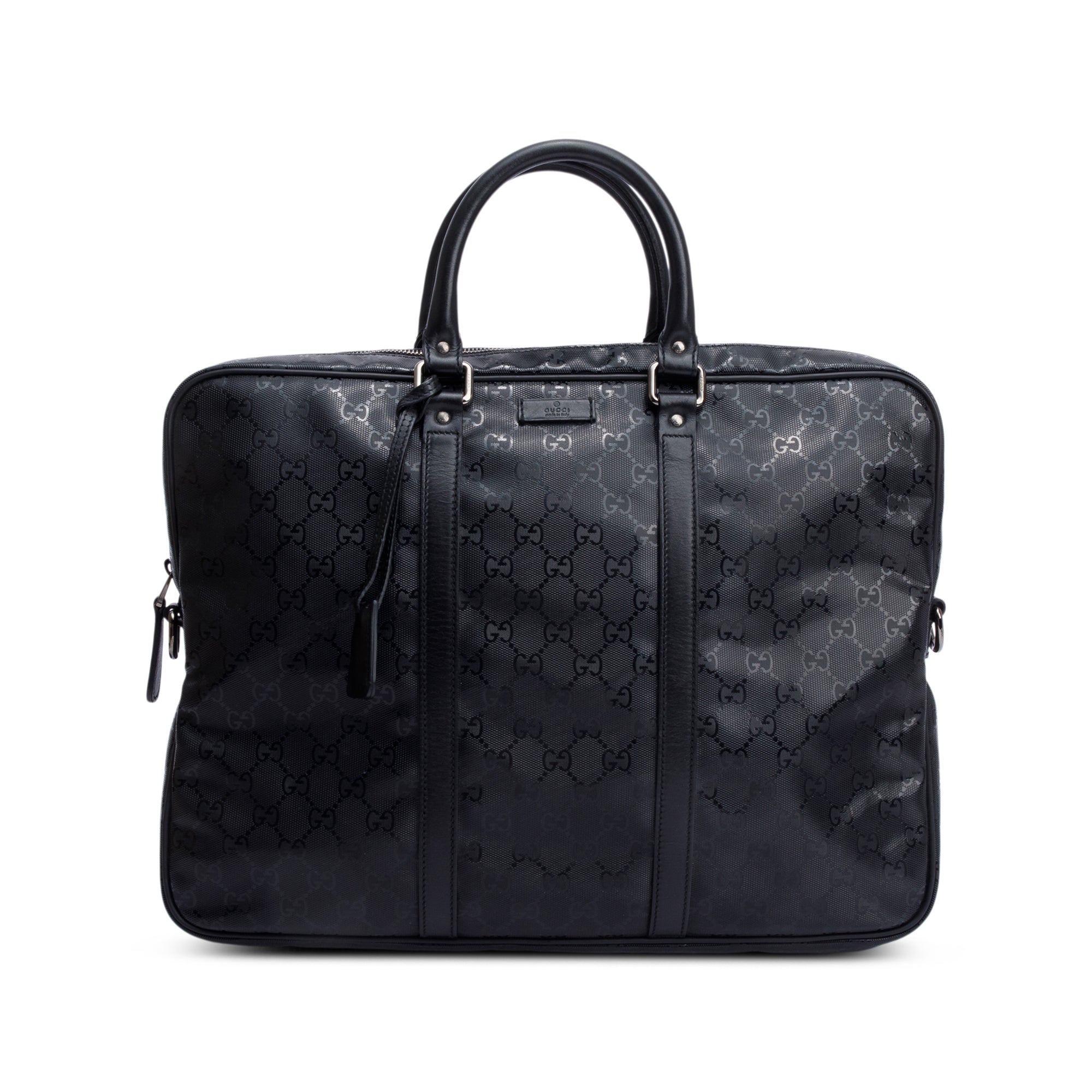 Gucci Black GG Imprime Briefcase