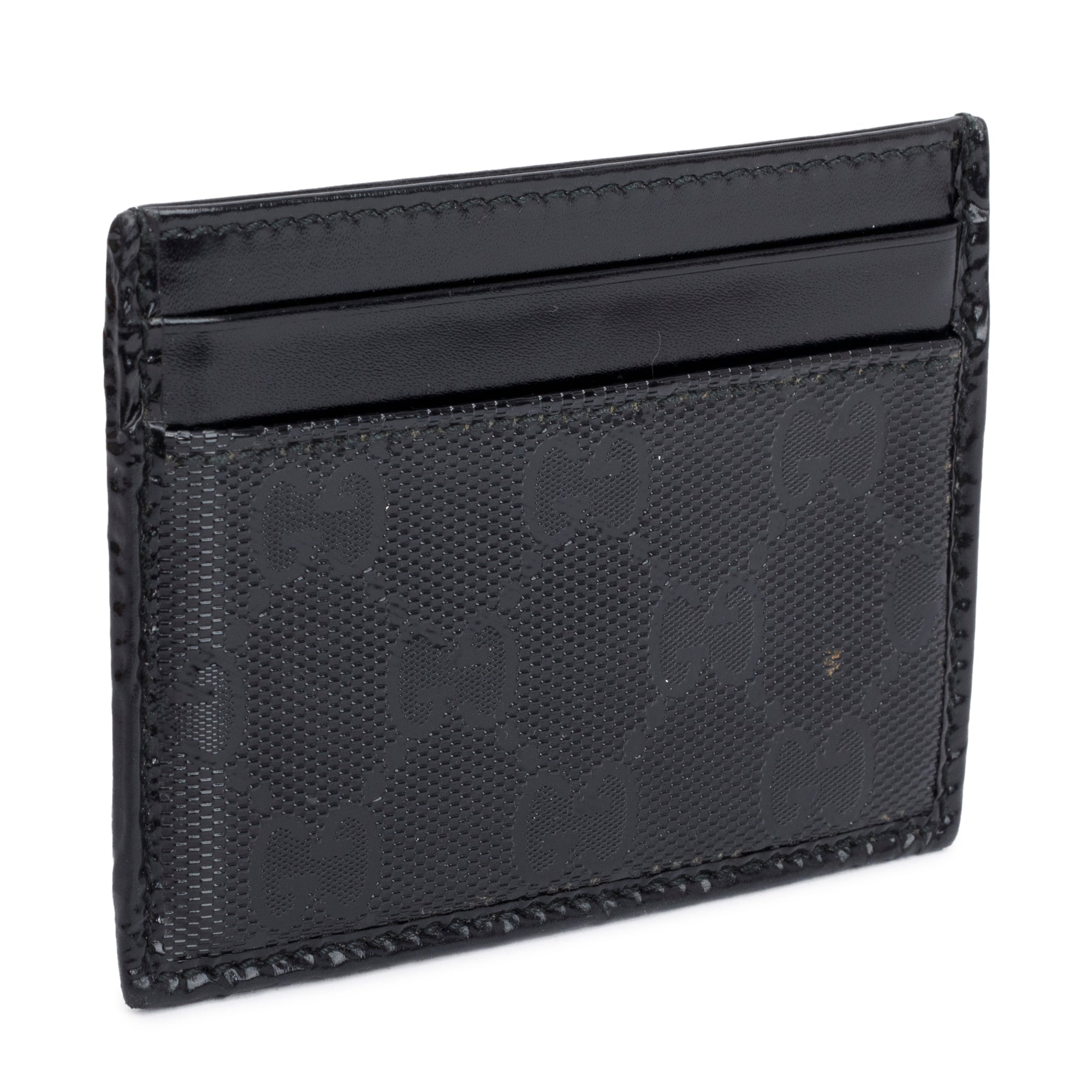 Gucci Black GG Imprime Card Holder
