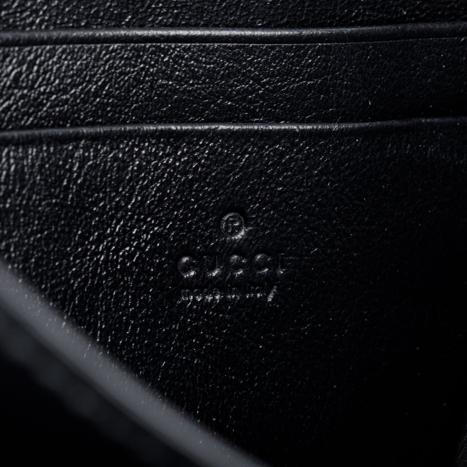 Gucci Black GG Marmont Calfskin Diagonal Torchon Wallet on Chain