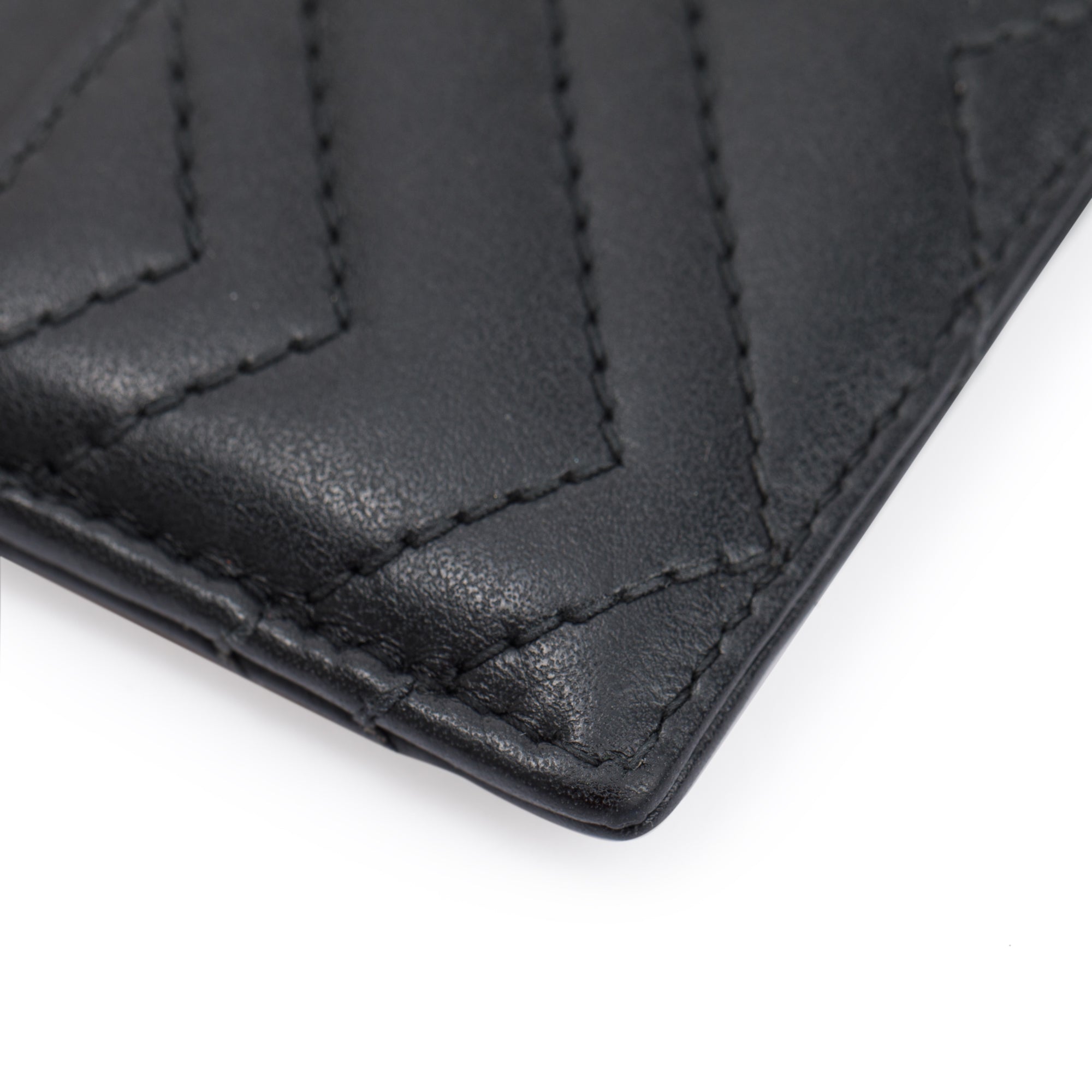 Gucci Black GG Marmont Card Case w/ Box