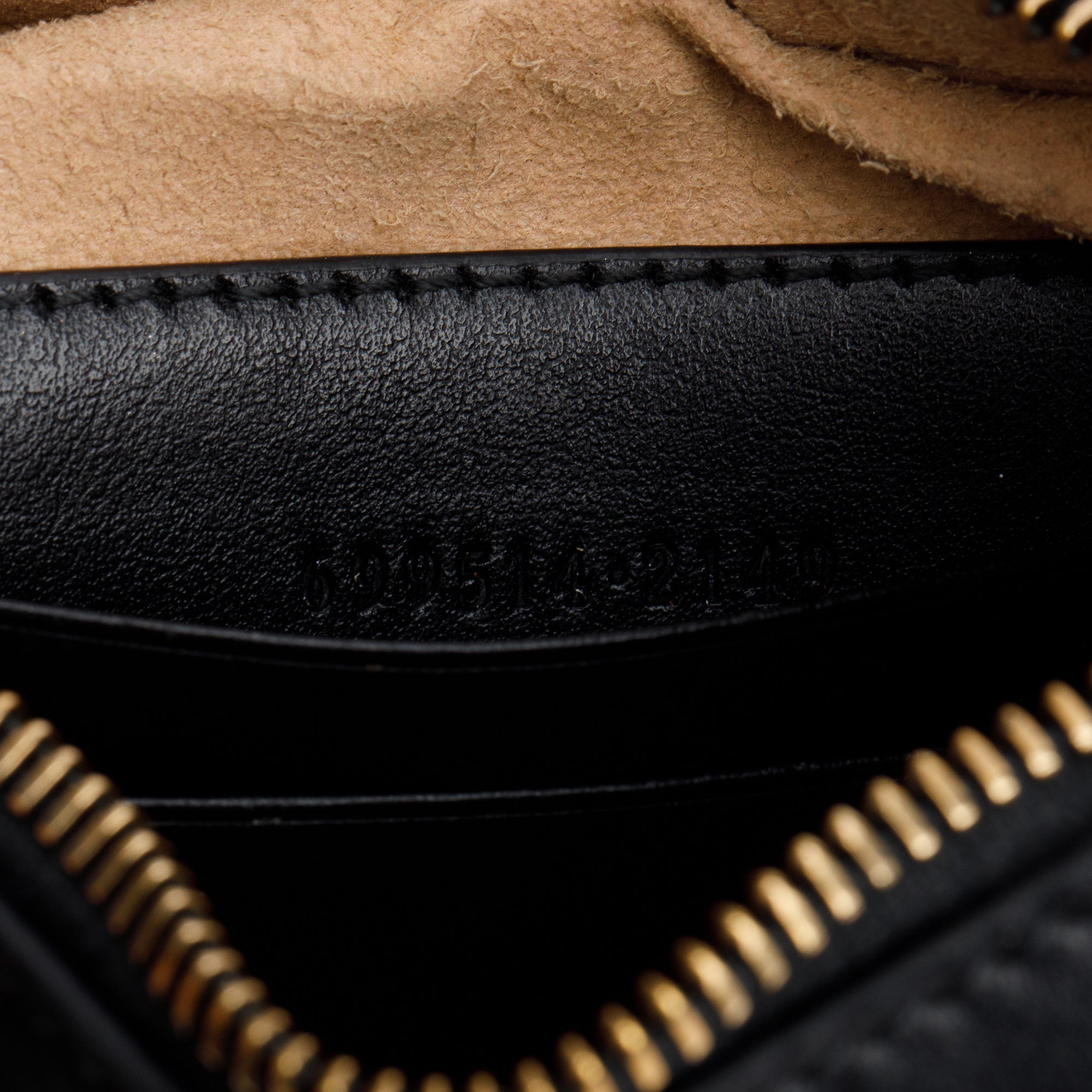 Gucci Black GG Marmont Half-Moon Shaped Mini Bag w/ Strap