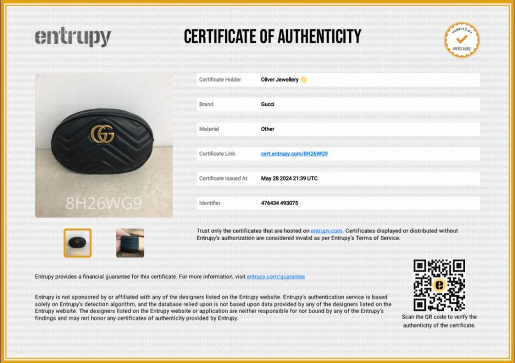 Gucci Black GG Marmont Matelasse Leather Belt Bag, Size 75 30 w/ Box