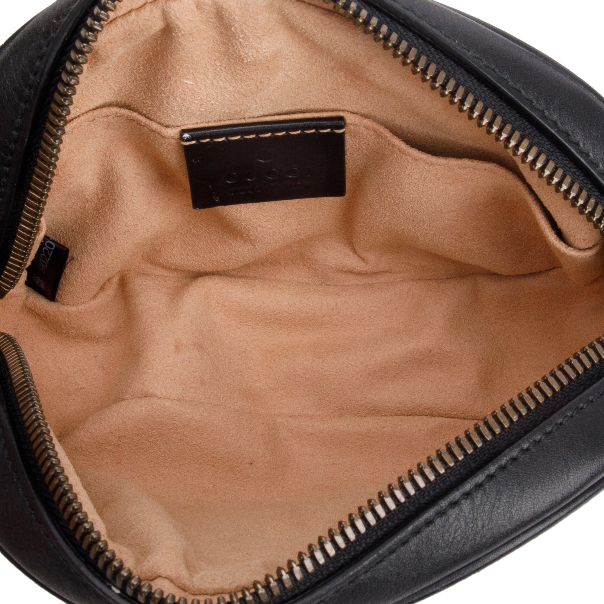 Gucci Black GG Marmont Matelasse Leather Belt Bag, Size 75 w/ Box