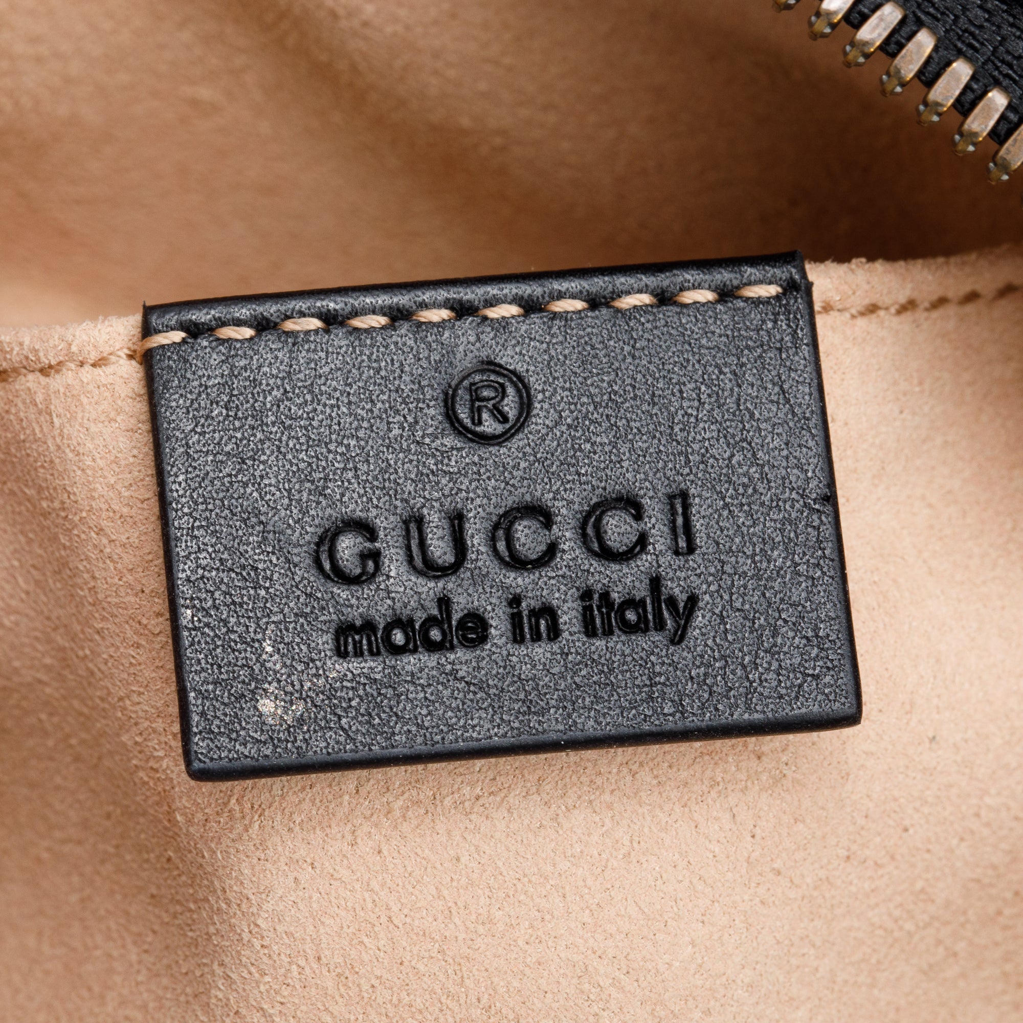 Gucci Black GG Marmont Matelasse Leather Belt Bag, Size 85