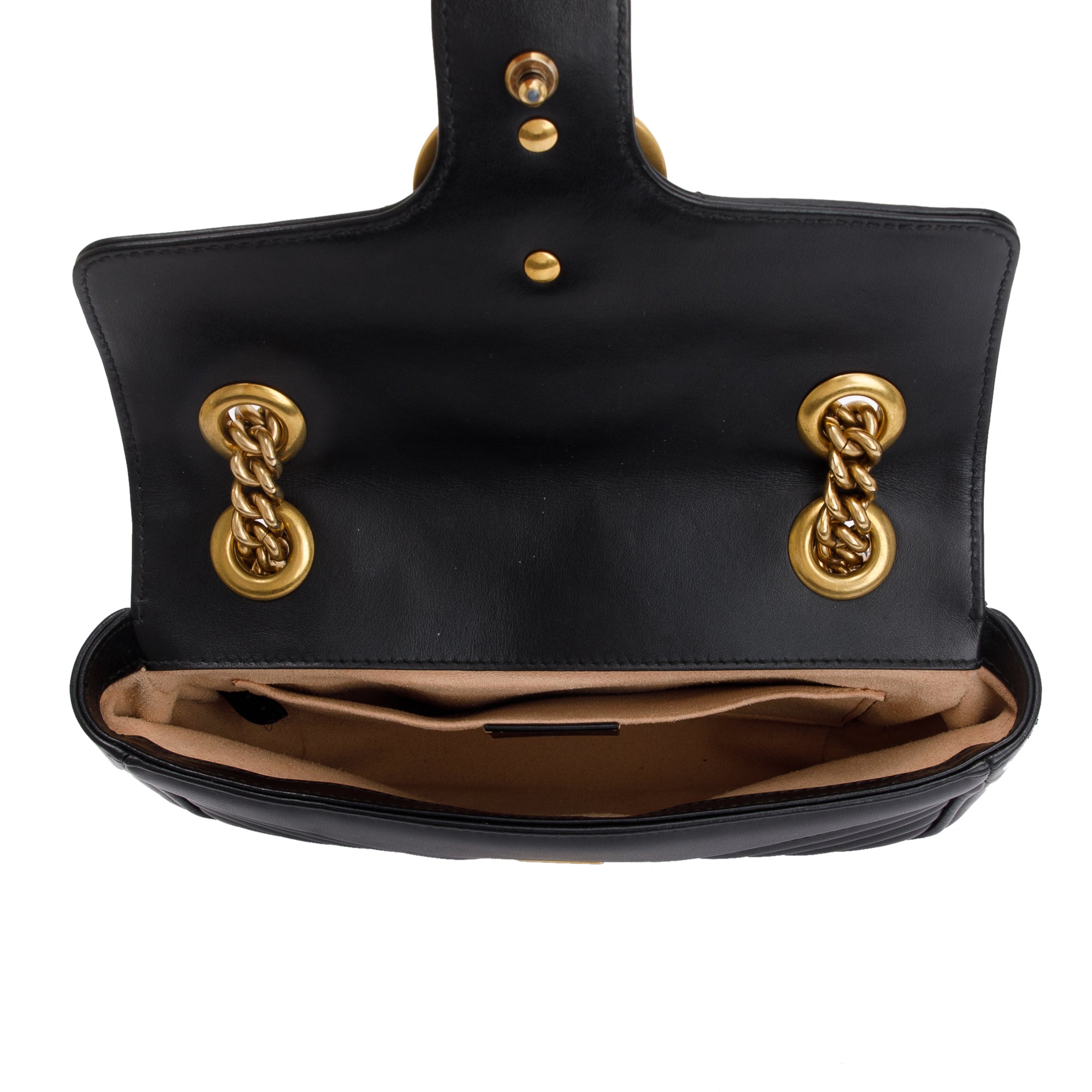 Gucci Black GG Marmont Matelasse Leather Mini Shoulder Bag