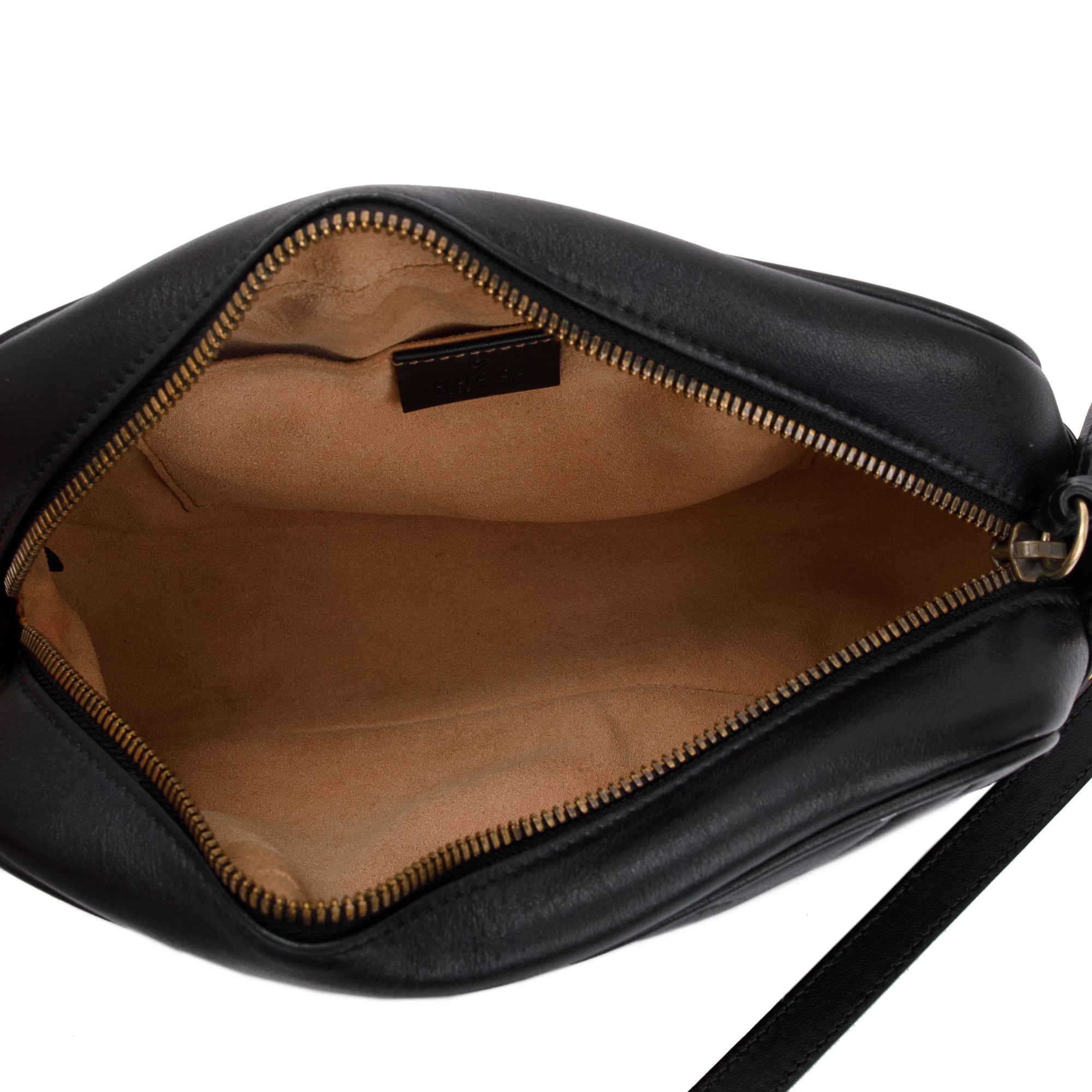 Gucci Black GG Marmont Matelasse Leather Small Shoulder Bag w/ Box