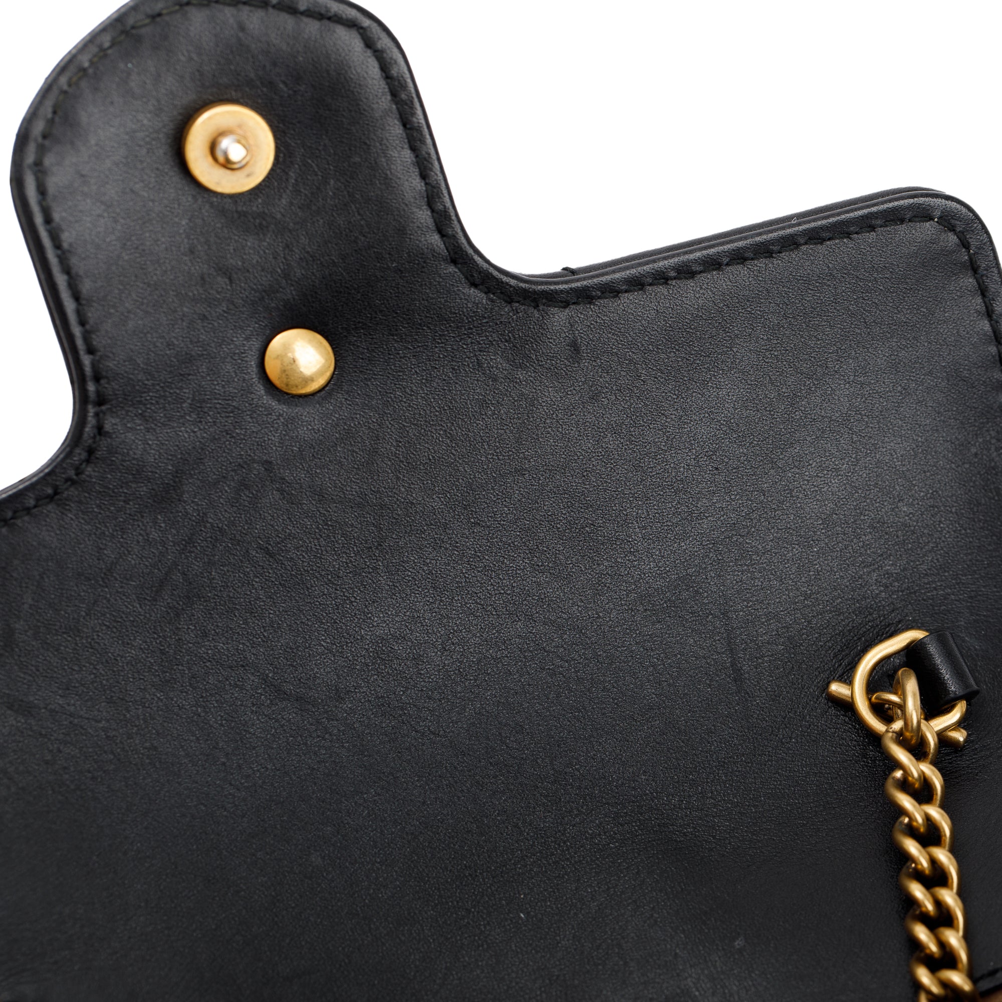 Gucci Black GG Marmont Matelasse Leather Super Mini Bag w/ Box