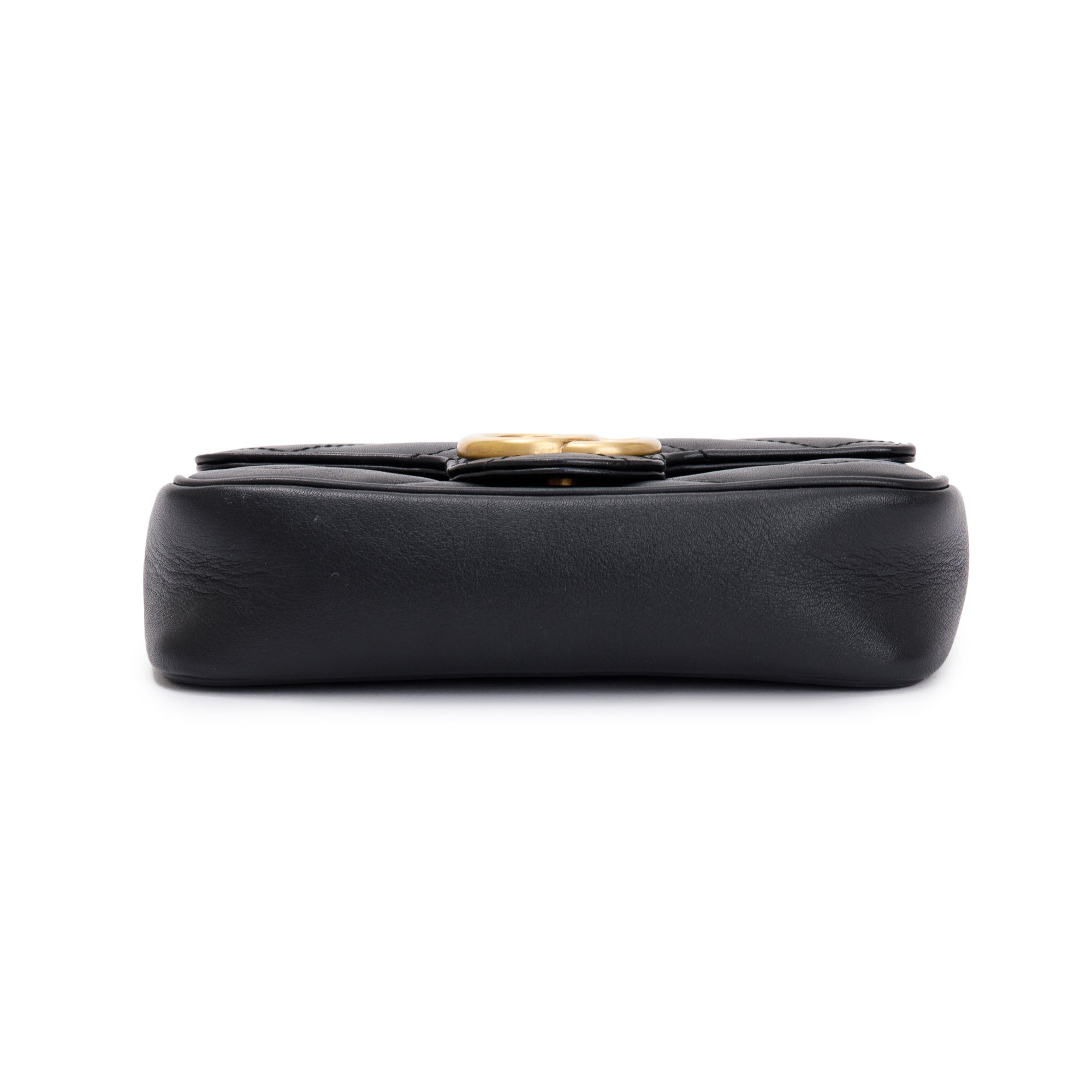 Gucci Black GG Marmont Matelasse Leather Super Mini Bag w/ Box