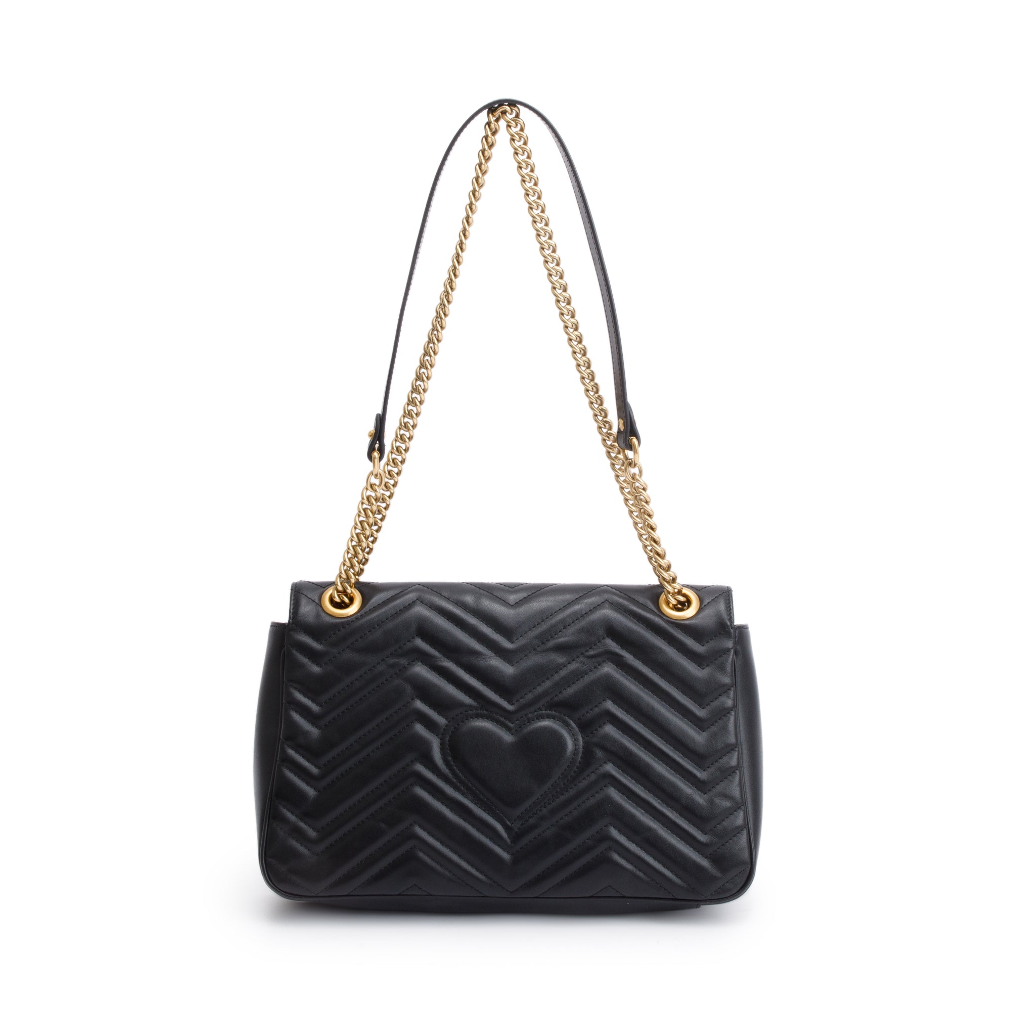 Gucci Black GG Marmont Matelasse Medium Shoulder Bag