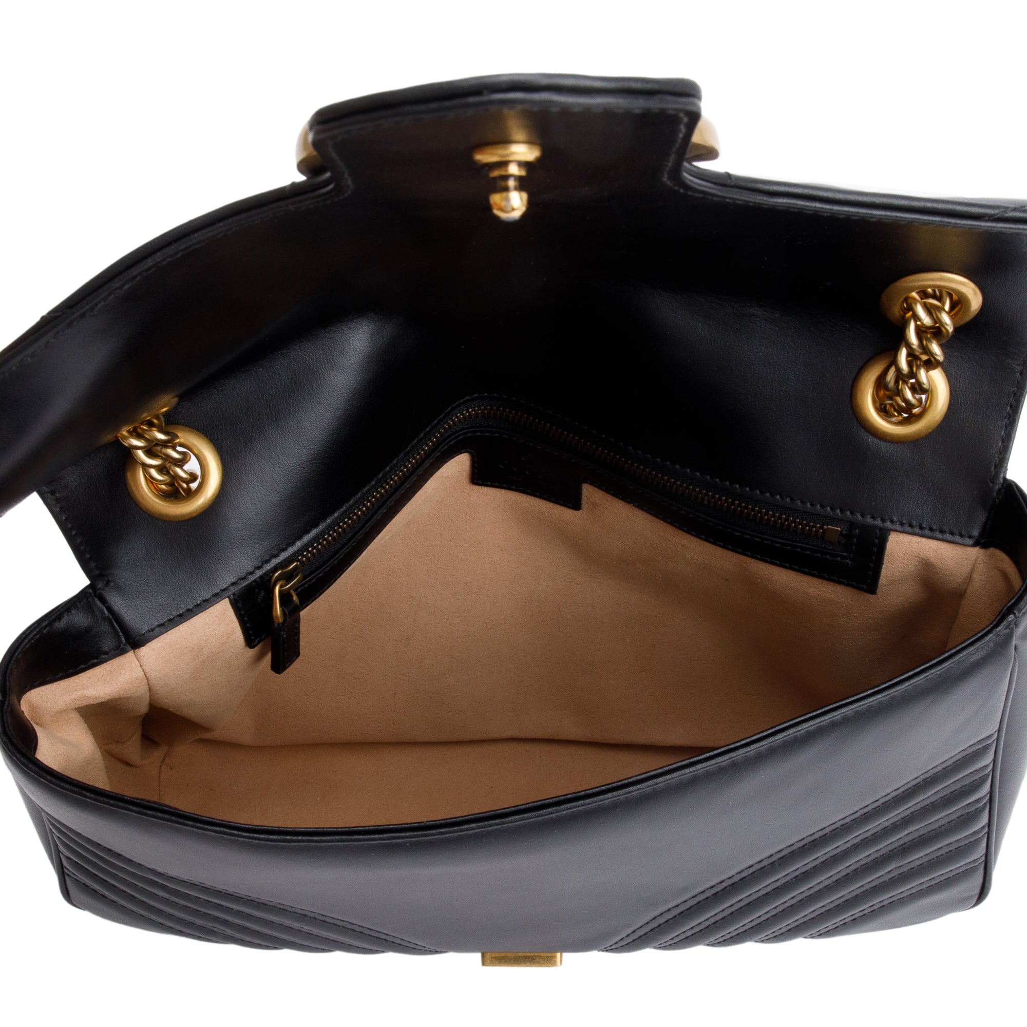 Gucci Black GG Marmont Matelasse Medium Shoulder Bag