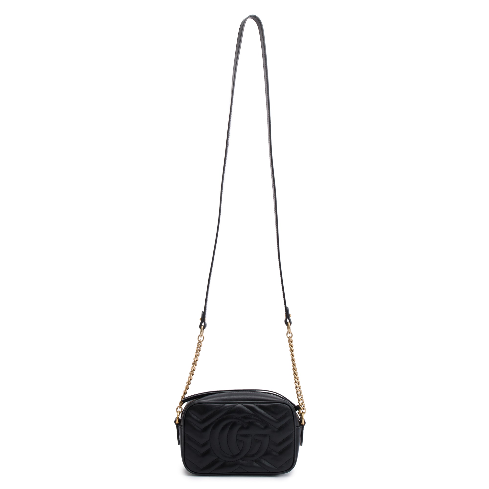 Gucci Black GG Marmont Matelasse Mini Shoulder Bag