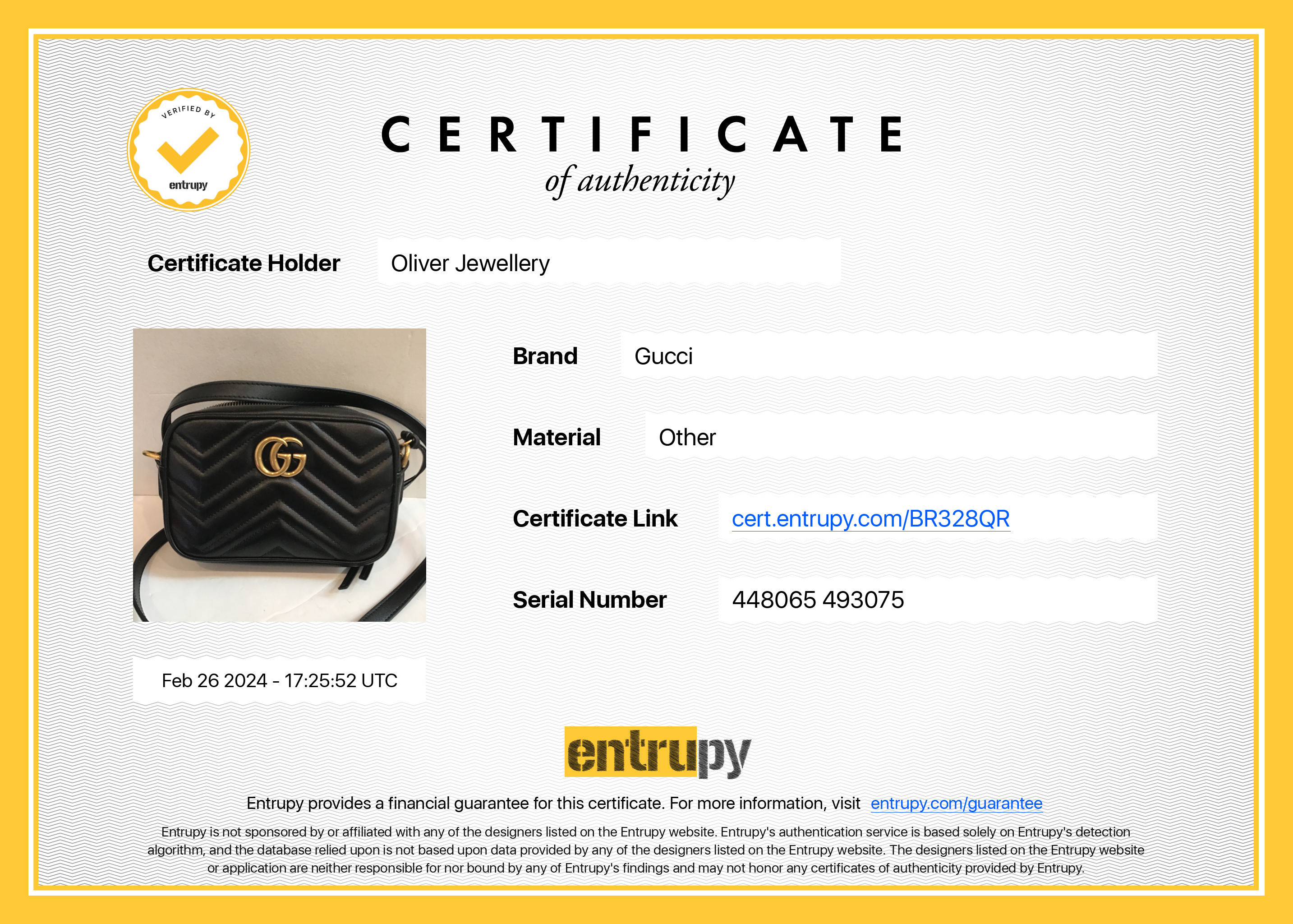 Gucci Black GG Marmont Matelasse Mini Shoulder Bag w/ Box