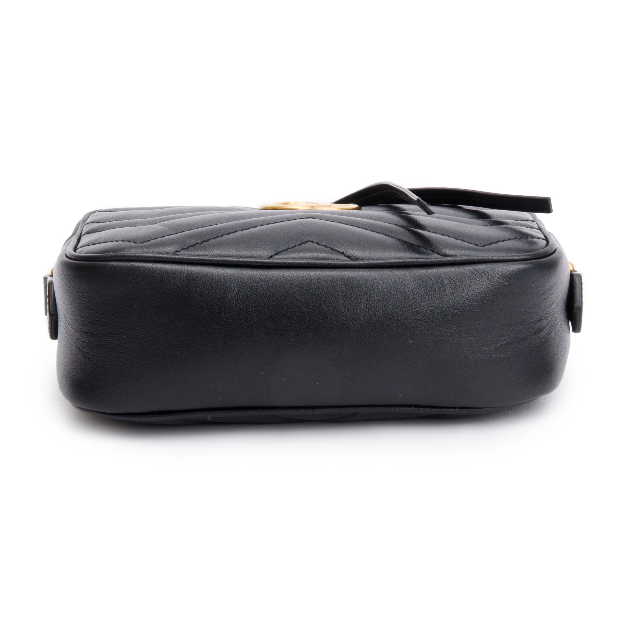 Gucci Black GG Marmont Matelasse Mini Shoulder Bag w/ Box