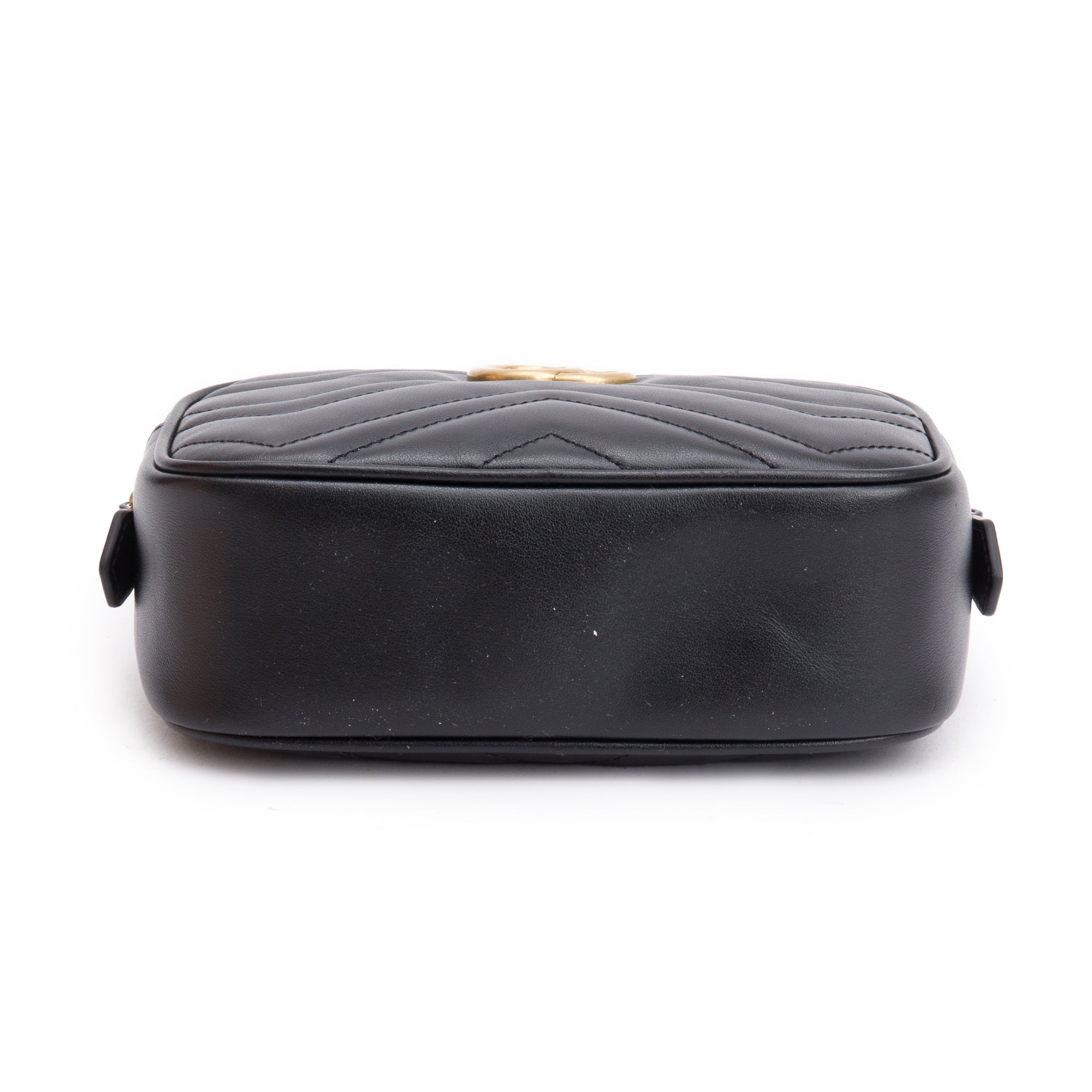 Gucci Black GG Marmont Matelasse Mini Shoulder Bag w/ Box