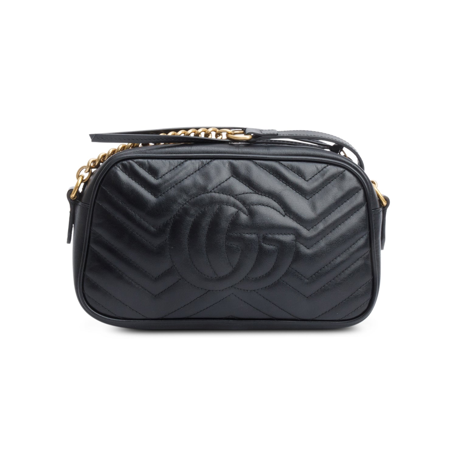Gucci Black GG Marmont Matelasse Small Shoulder Bag