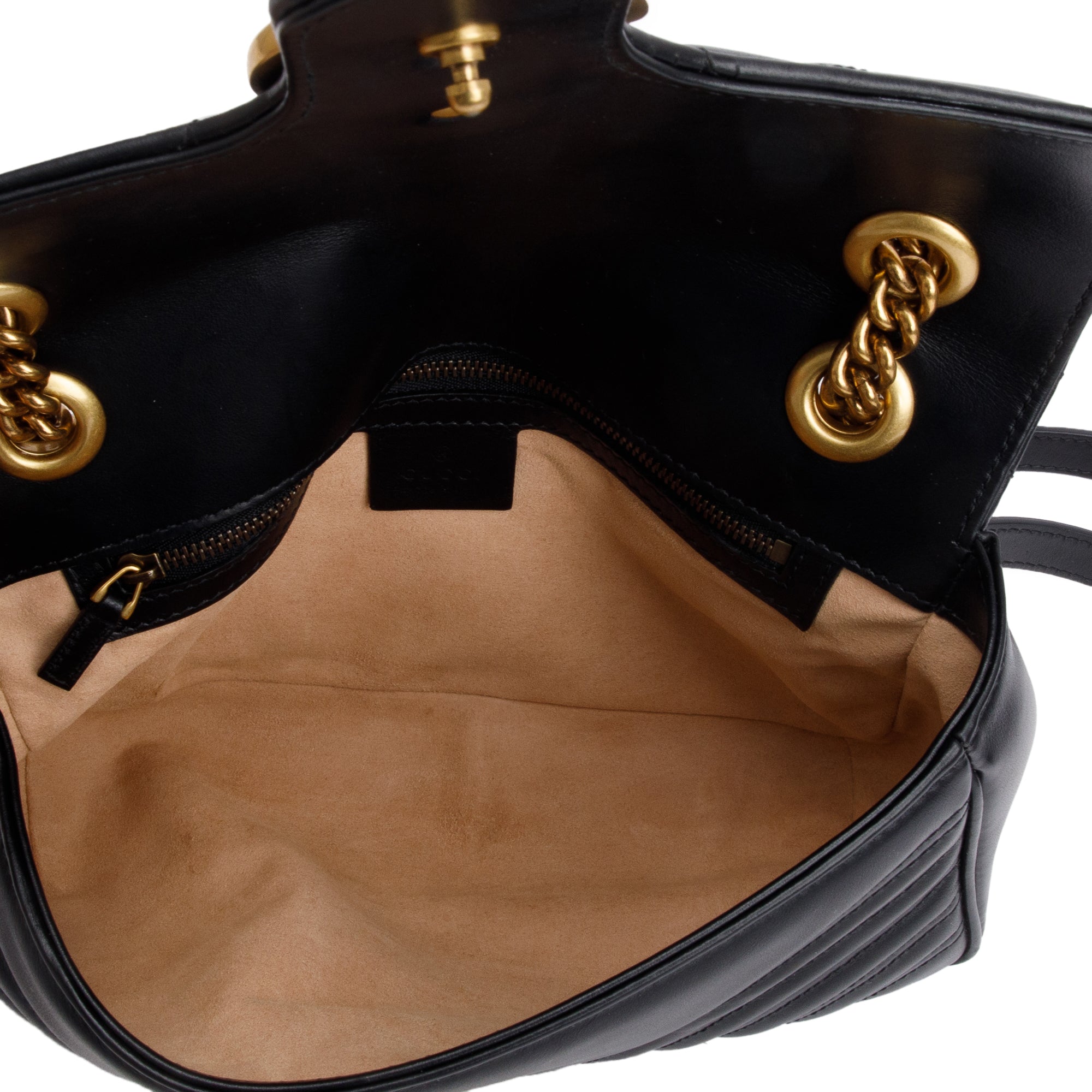 Gucci Black GG Marmont Matelasse Small Shoulder Bag