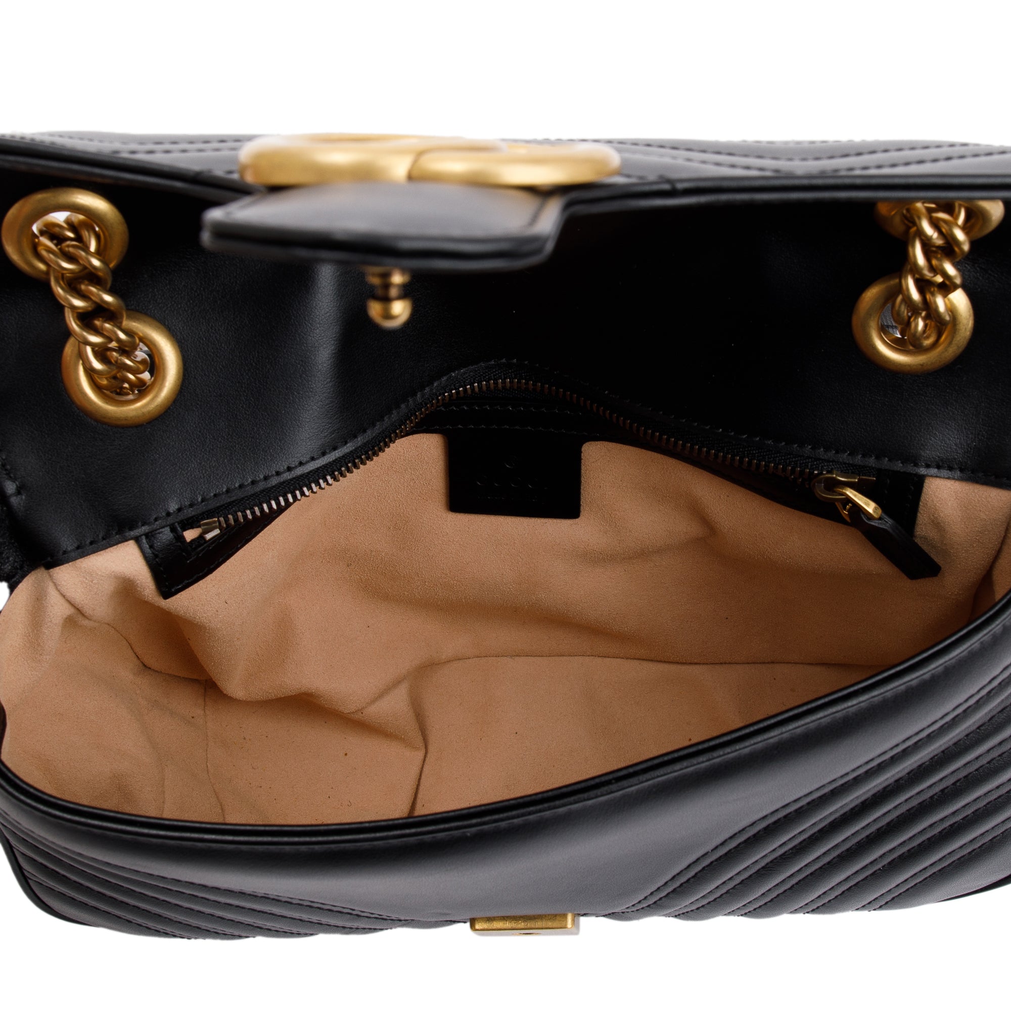 Gucci Black GG Marmont Matelasse Small Shoulder Bag w/ Box