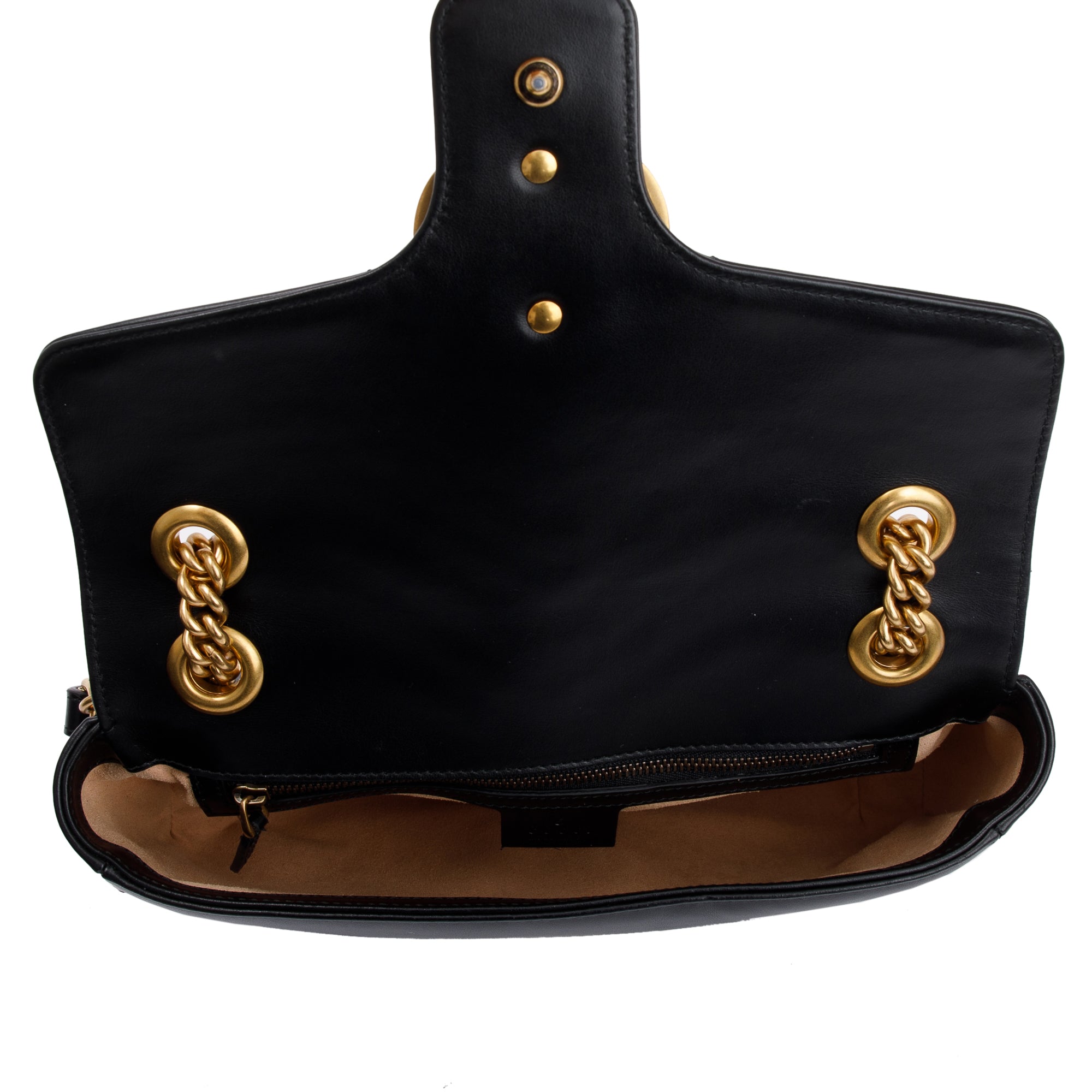 Gucci Black GG Marmont Matelasse Small Shoulder Bag w/ Box