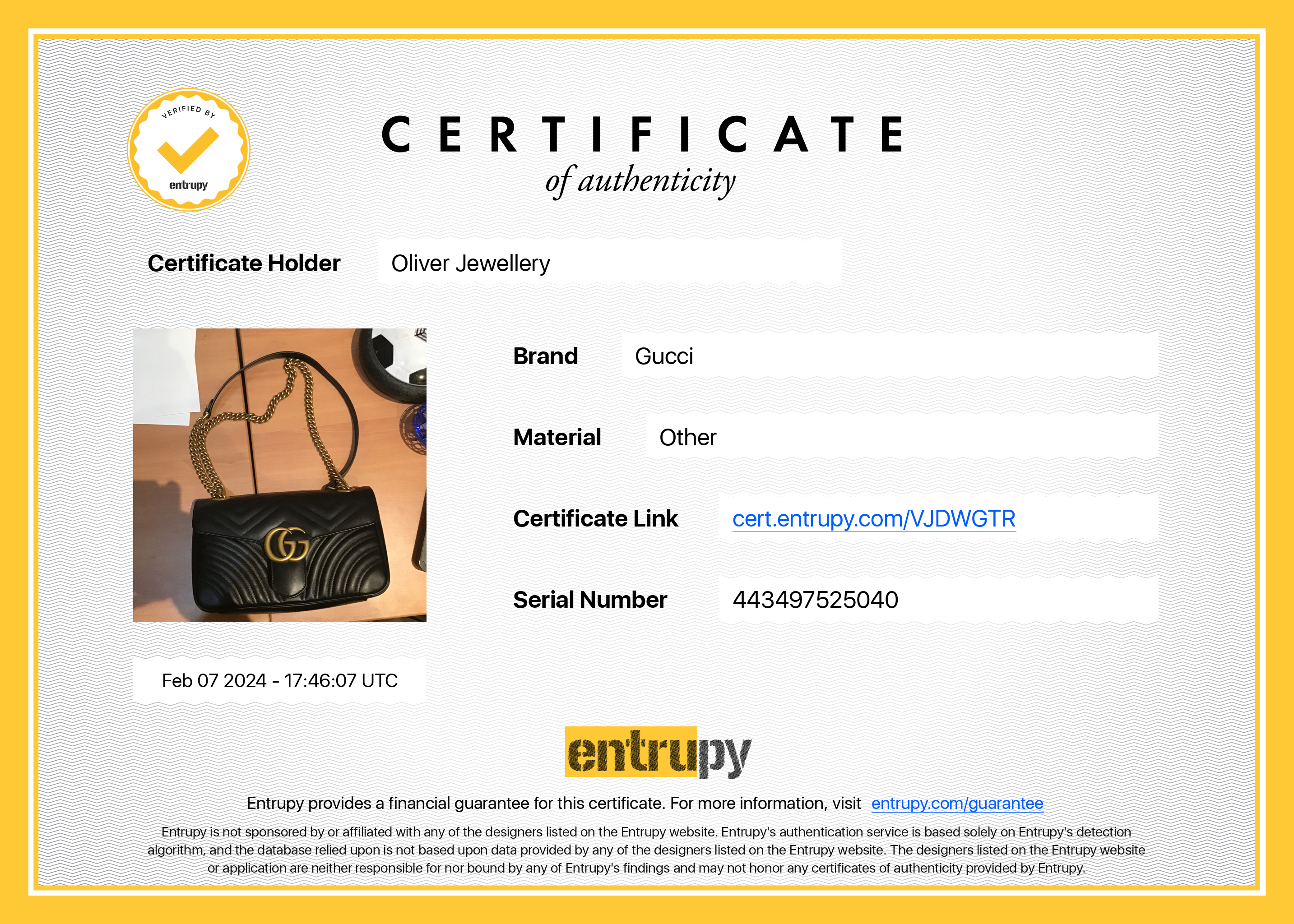 Gucci Black GG Marmont Matelasse Small Shoulder Bag w/ Box