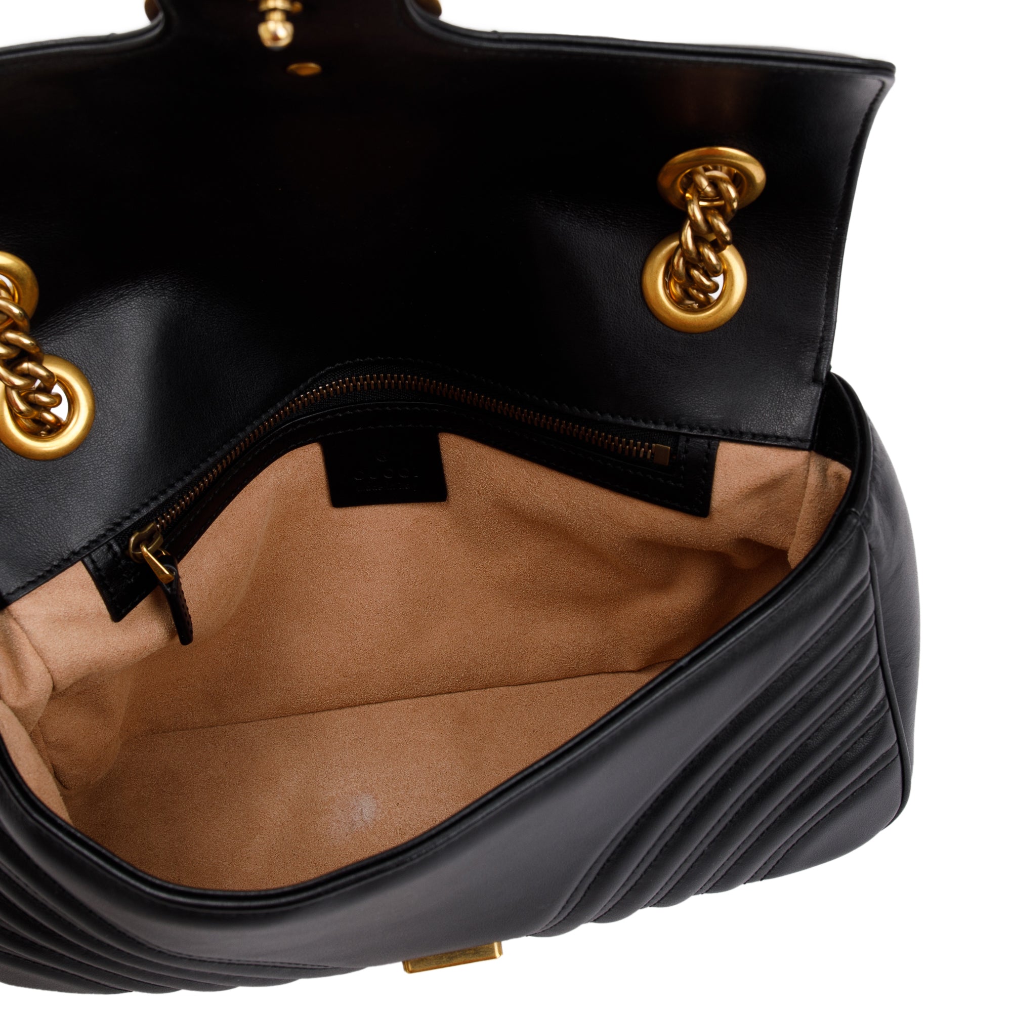 Gucci Black GG Marmont Matelasse Small Shoulder Bag w/ Box