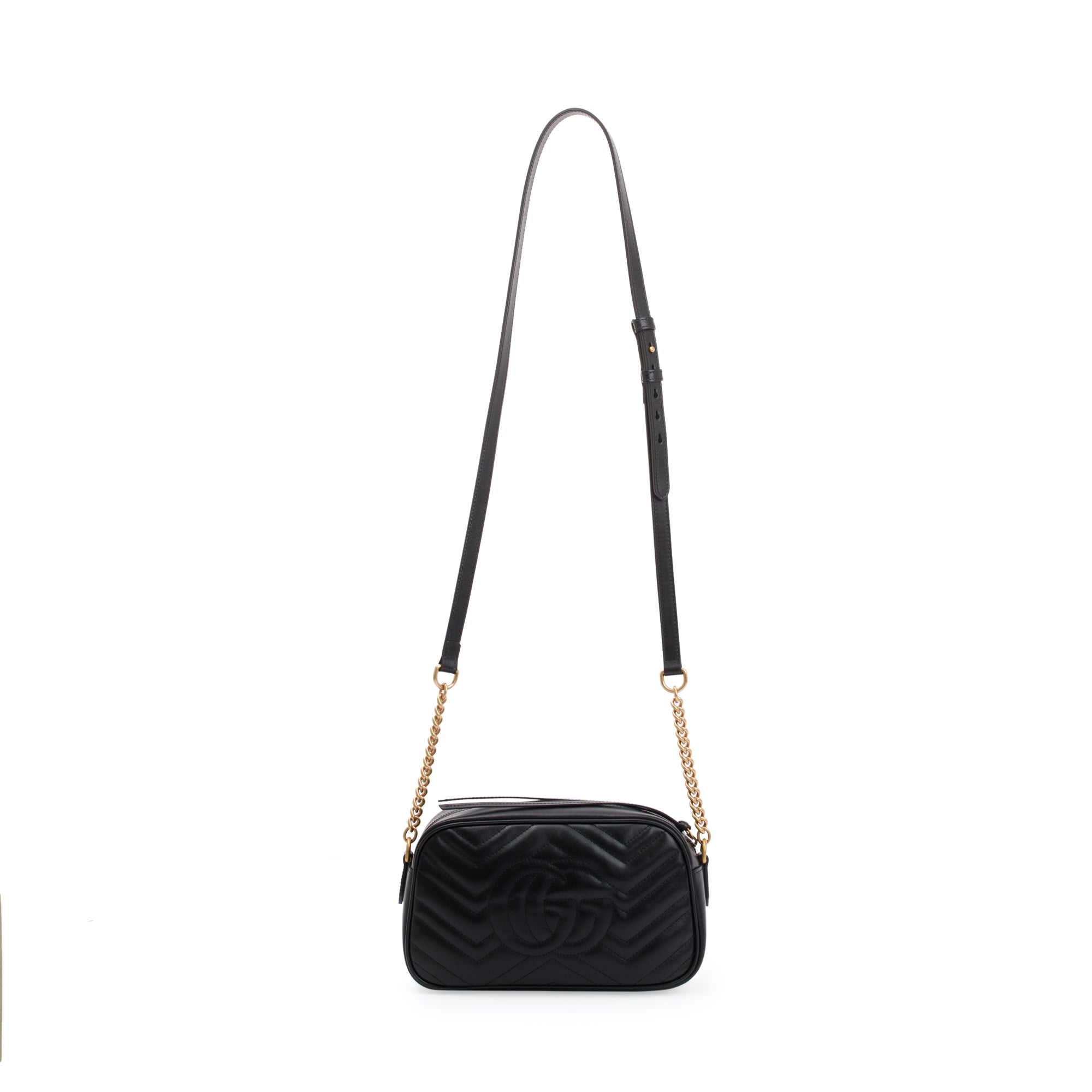 Gucci Black GG Marmont Matelasse Small Shoulder Bag w/ Box