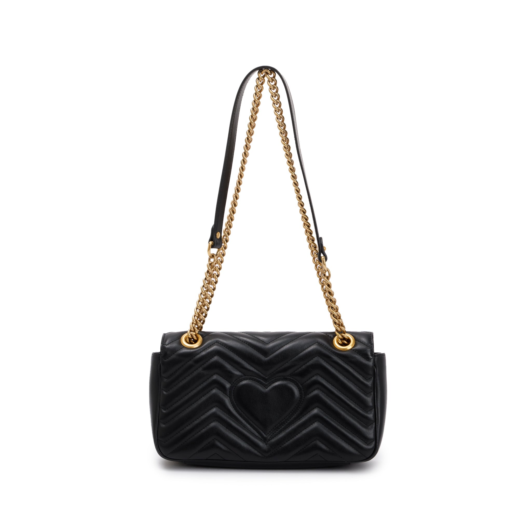 Gucci Black GG Marmont Matelasse Small Shoulder Bag w/ Box