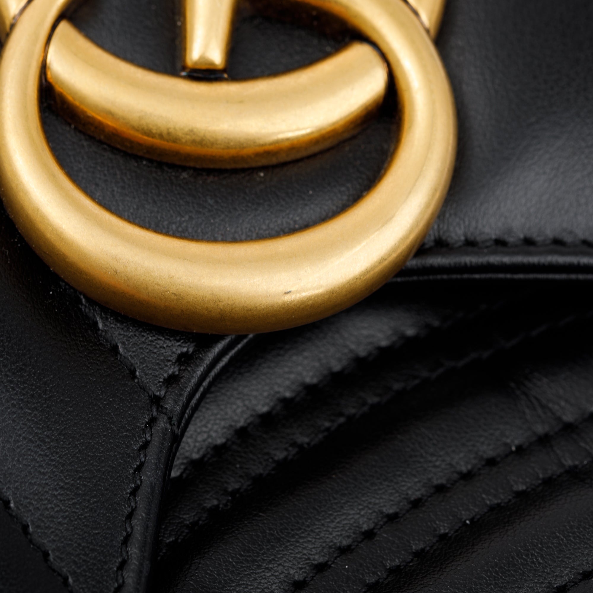 Gucci Black GG Marmont Matelasse Small Shoulder Bag w/ Box