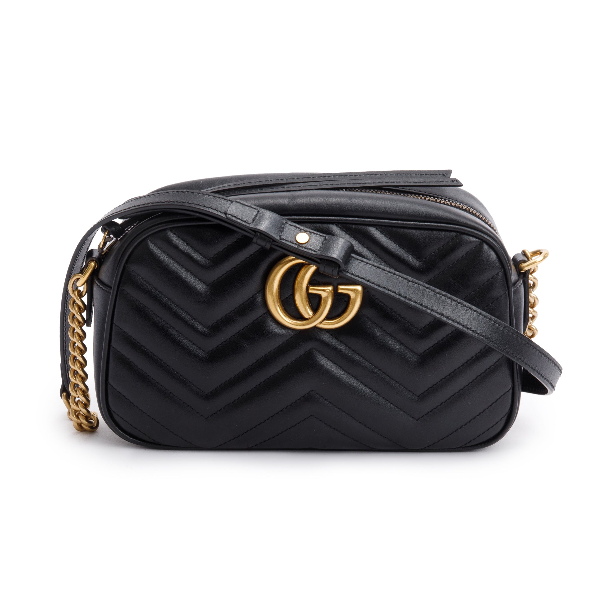 Gucci Black GG Marmont Matelasse Small Shoulder Bag w/ Box & Receipt