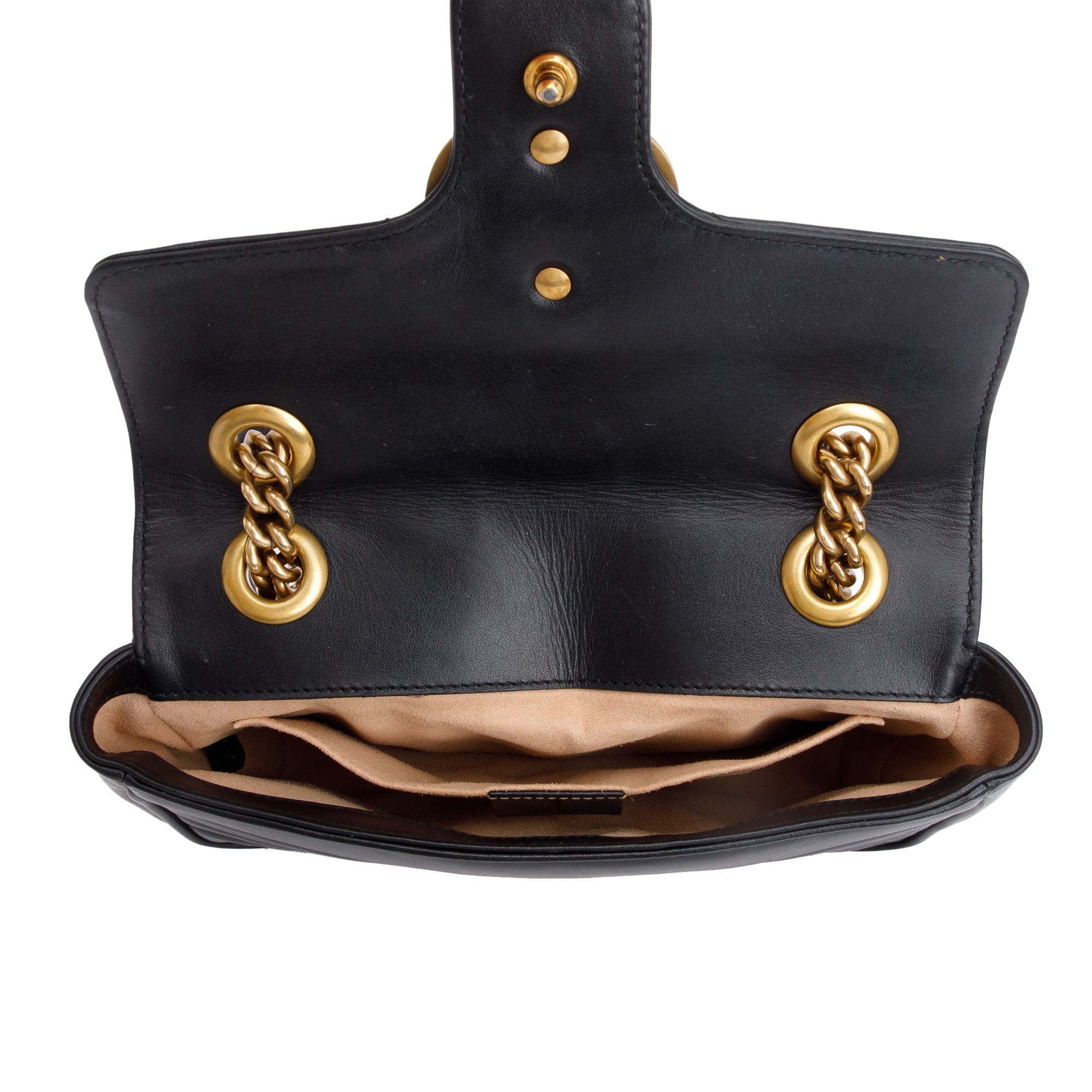 Gucci Black GG Marmont Mini Shoulder Bag w/ Box