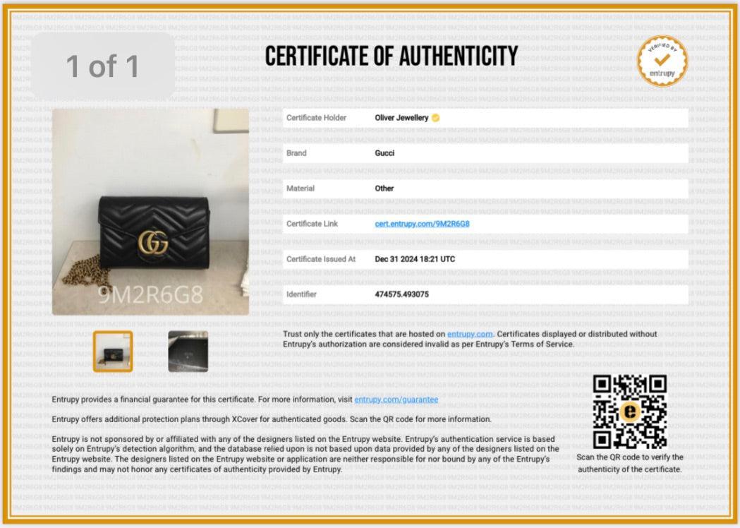 Gucci Black GG Marmont Mini Wallet on Chain