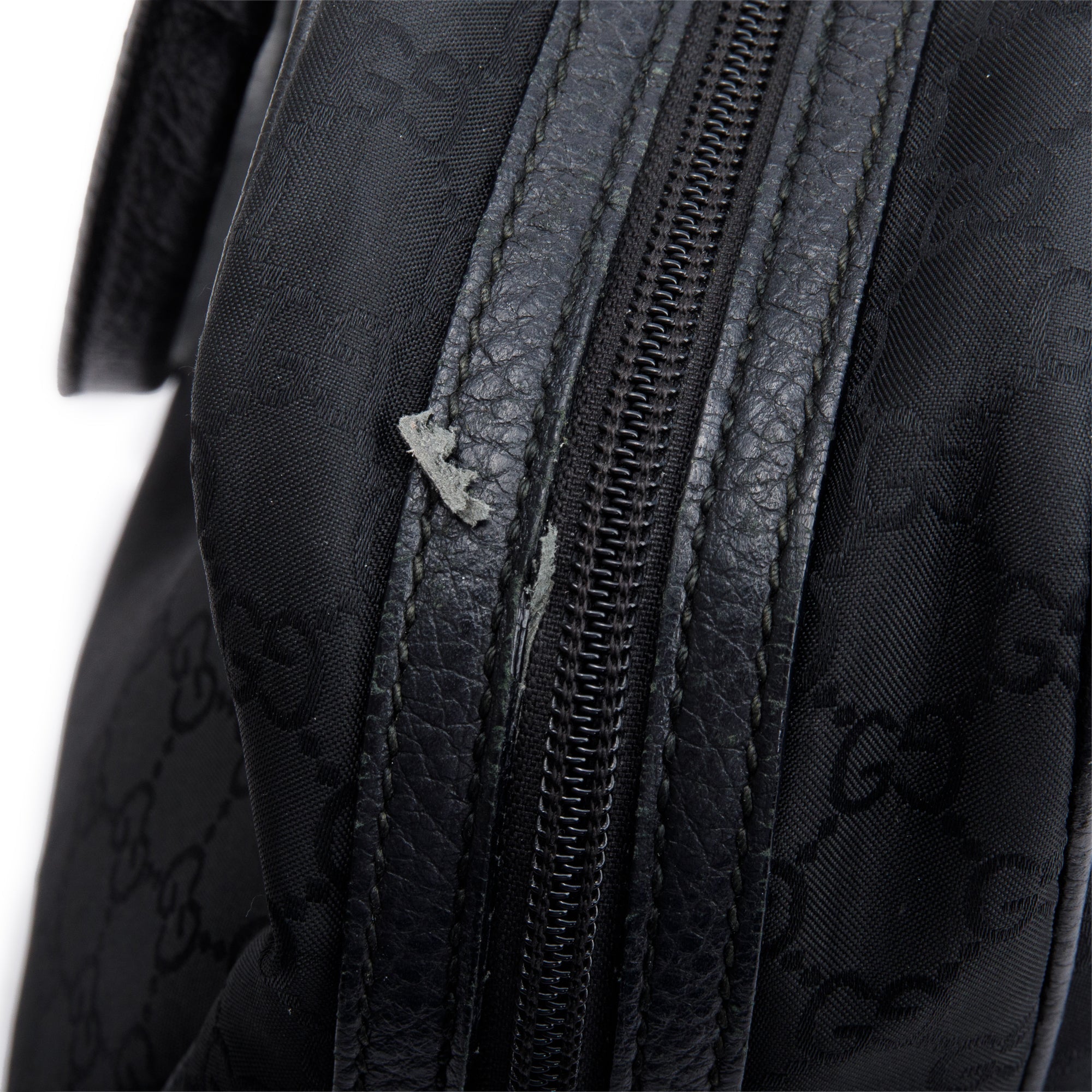 Gucci Black GG Nylon Large Princy Boston Bag