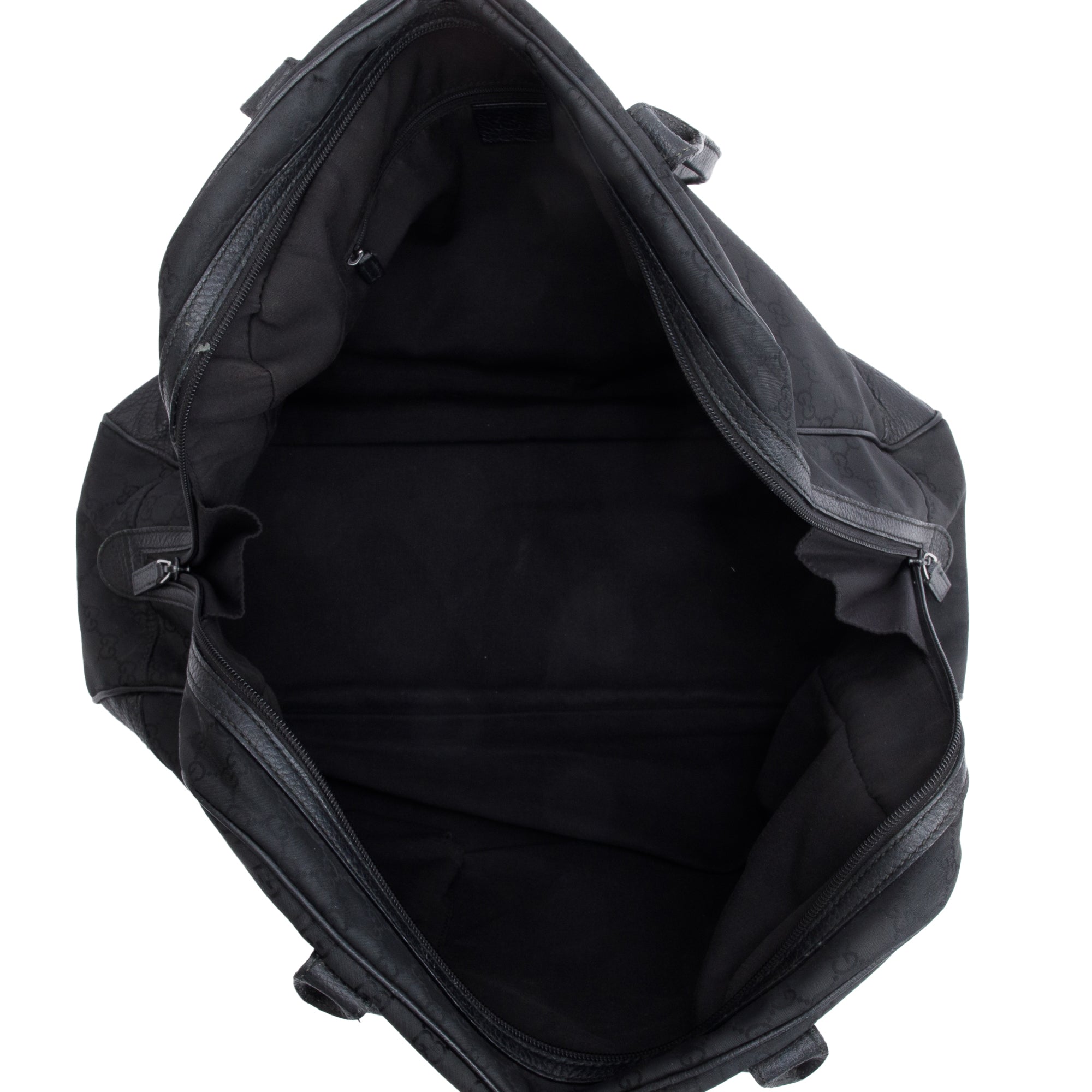 Gucci Black GG Nylon Large Princy Boston Bag