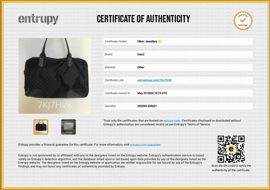 Gucci Black GG Nylon Large Princy Boston Bag