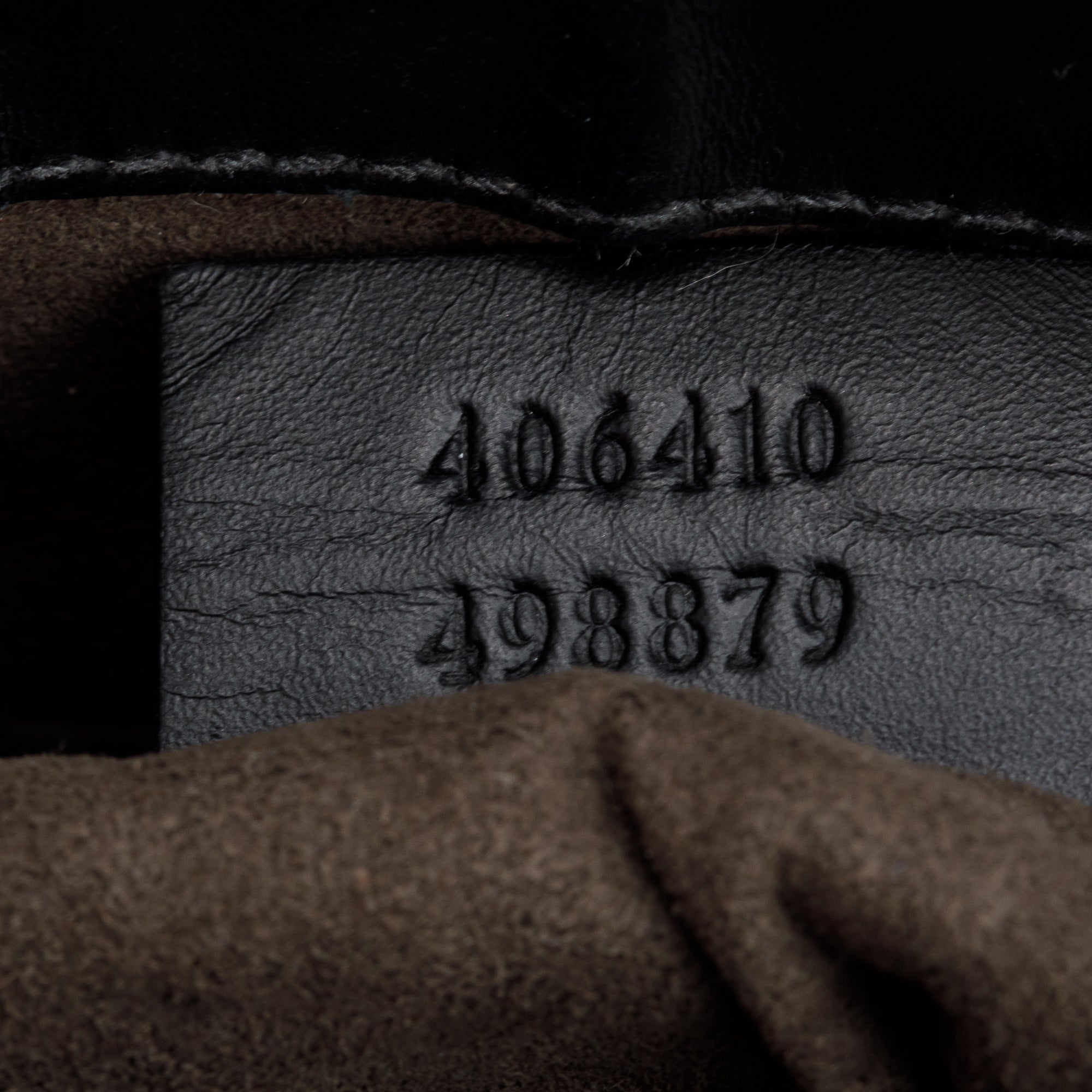 Gucci Black GG Signature Leather Small Messenger Bag