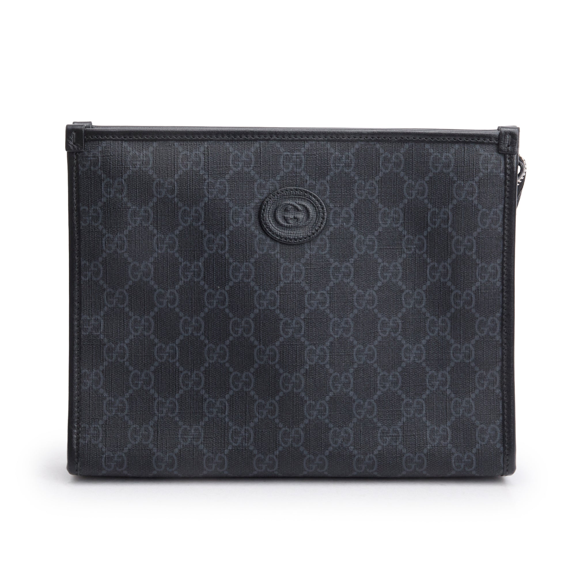 Gucci Black GG Supreme Beauty Case with Interlocking G