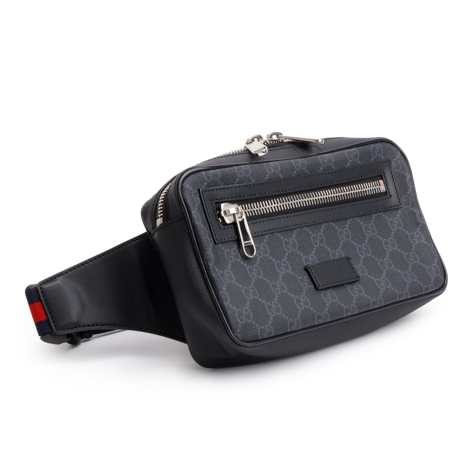 Gucci Black GG Supreme Belt Bag