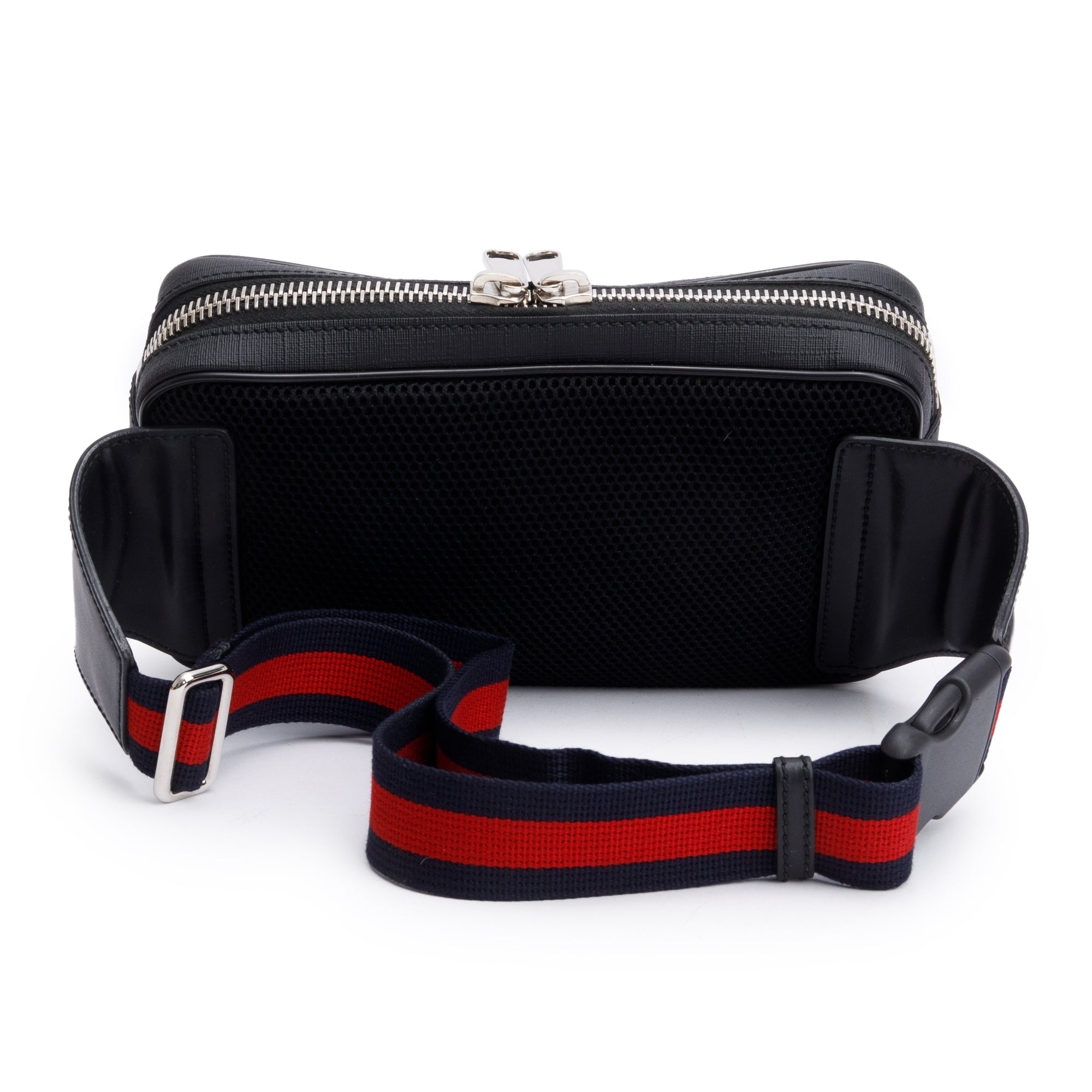 Gucci Black GG Supreme Belt Bag with Zip Pocket w/ Box