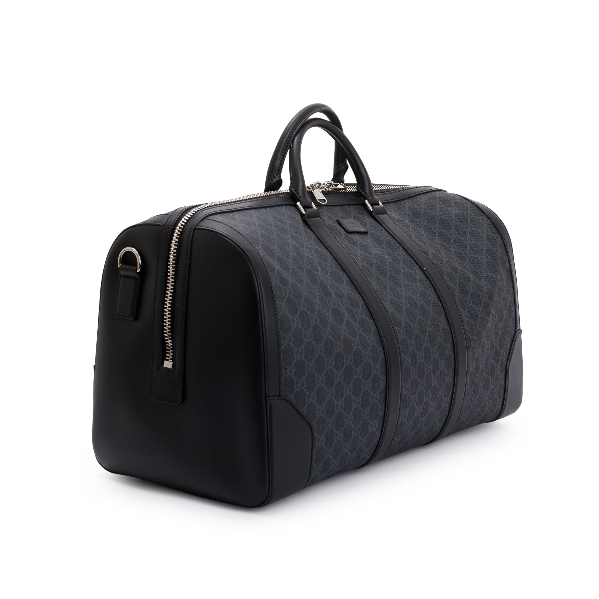 Gucci Black GG Supreme Canvas Cary-On Duffle Bag w/ Box