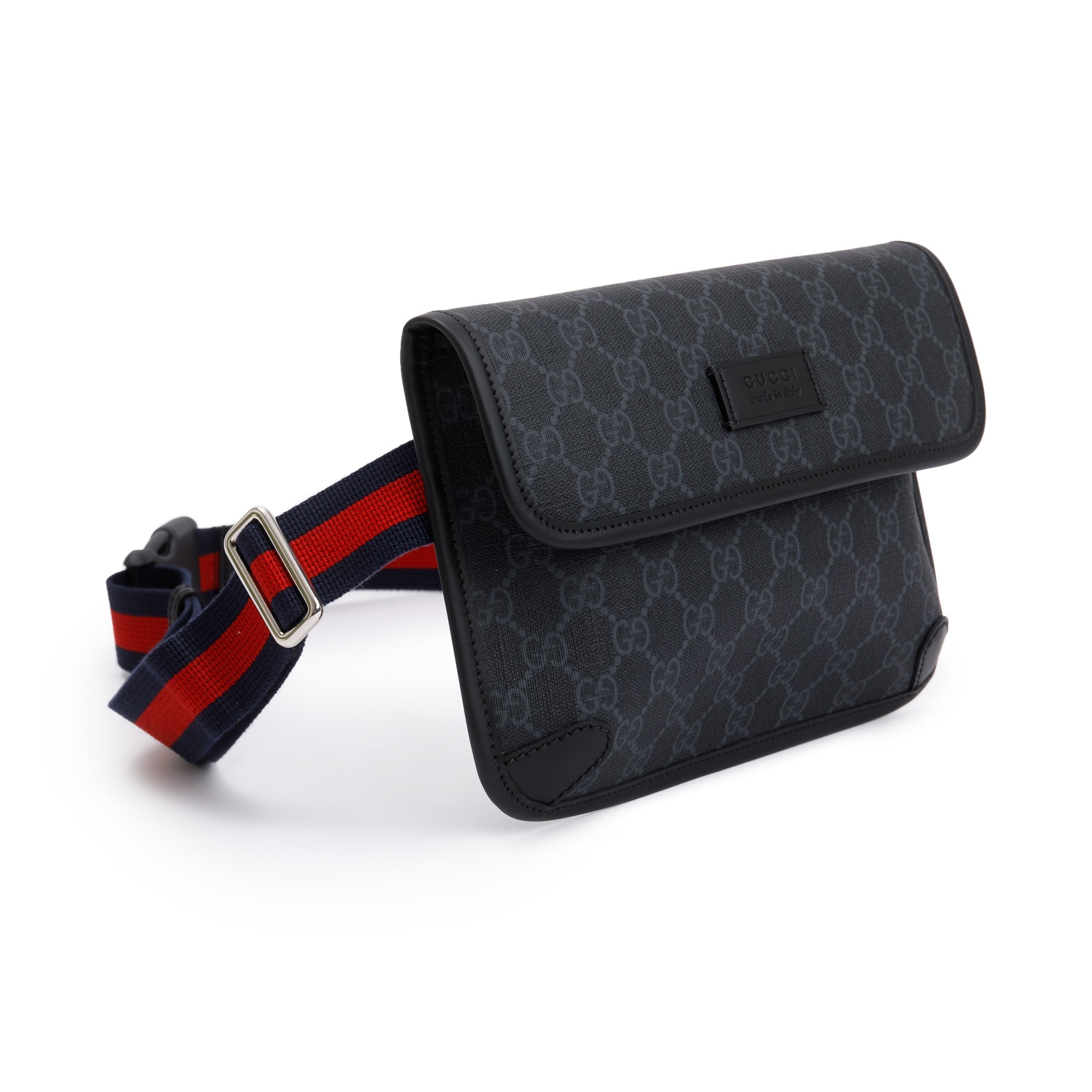 Gucci Black GG Supreme GG Belt Bag w/ Box