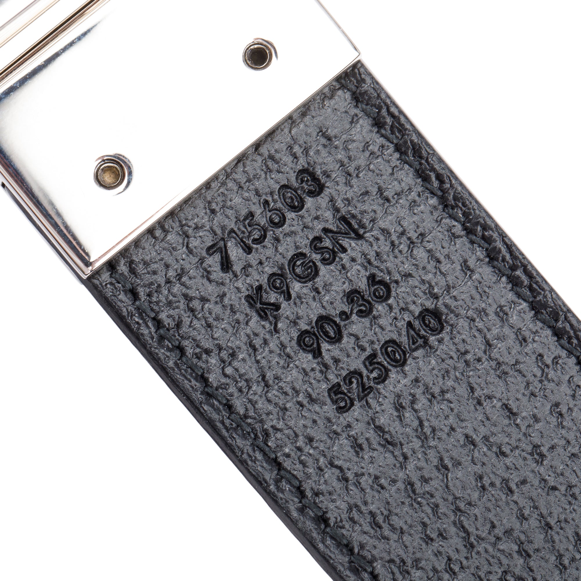 Gucci Black GG Supreme Leather Reversible Belt with Square Interlocking G Buckle, 90 36 w/ Box