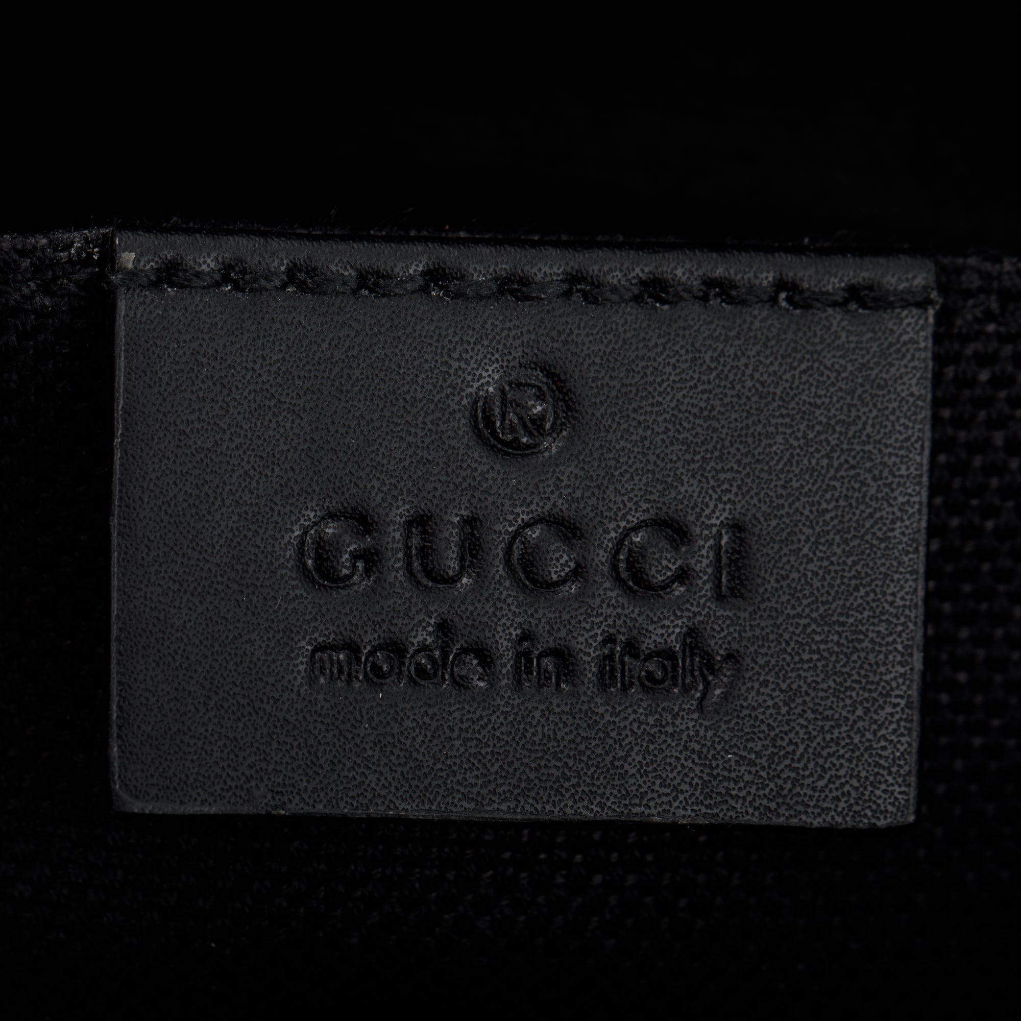 Gucci Black GG Supreme Monogram Web Flat Small Messenger Bag w/ Box